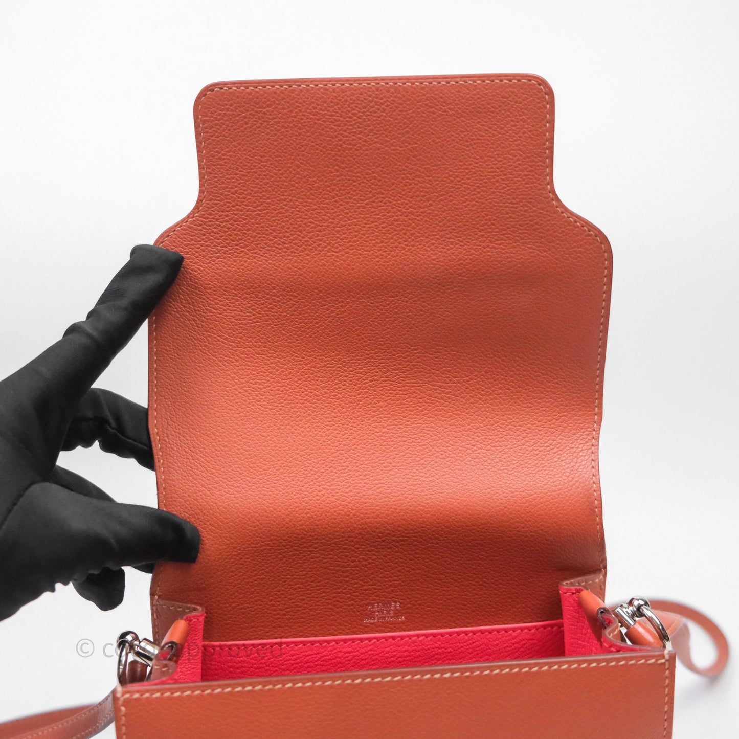 Hermès Roulis Mini 18 Evercolor AH Brush/ Rose Jaipur T5 Palladium Hardware