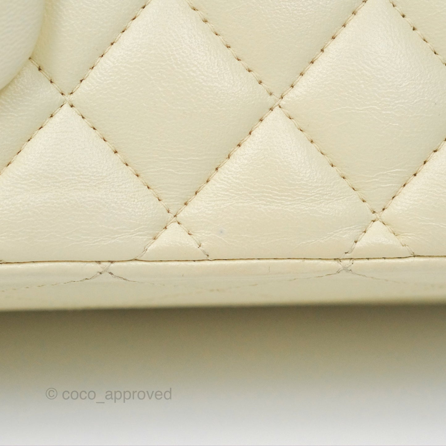 Chanel Medium Classic Flap Quilted Pale Yellow Lambskin Gold Hardware