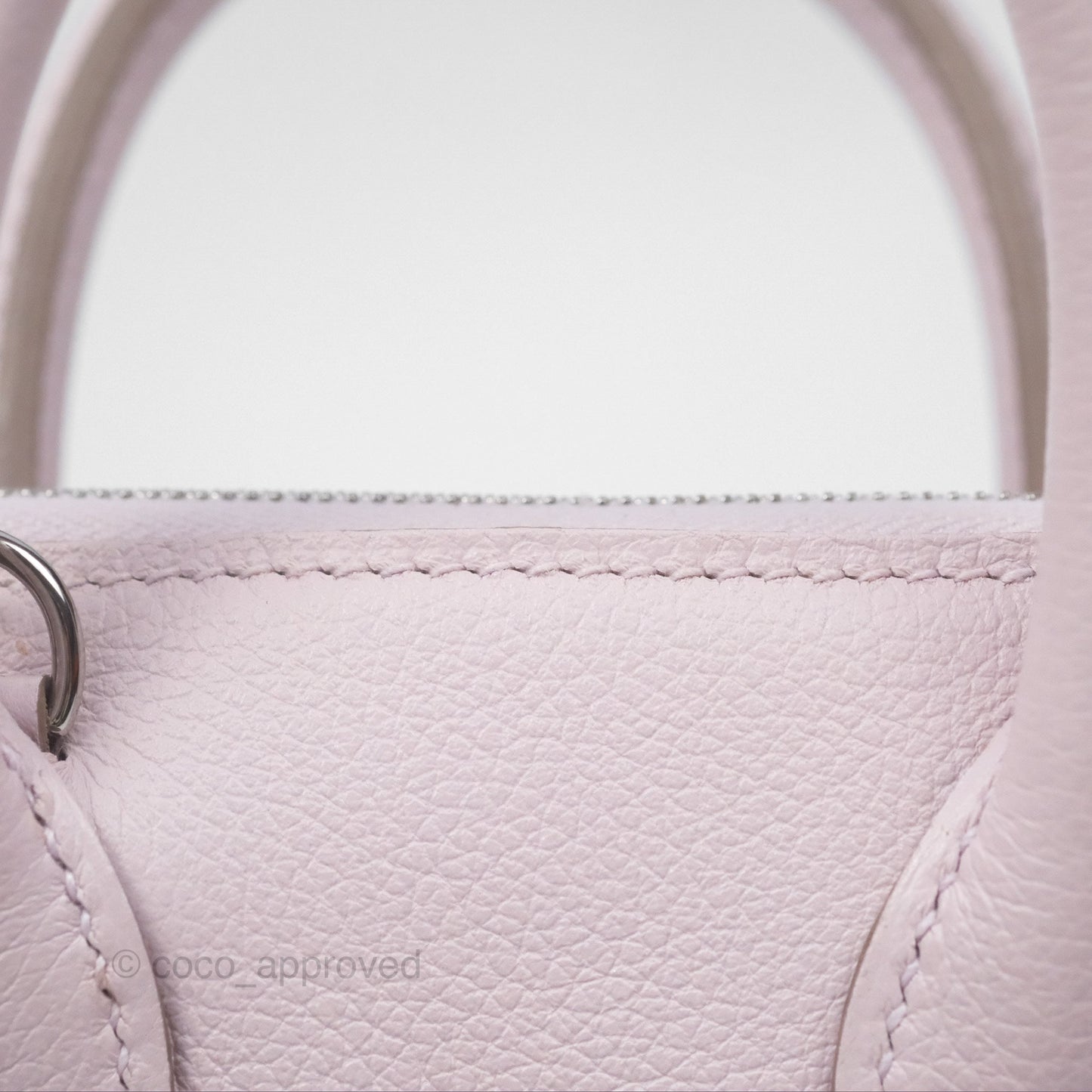 Hermès Bolide Mini 1923 Verso Evercolor Mauve Pale 09/ Caramel 28 Palladium Hardware