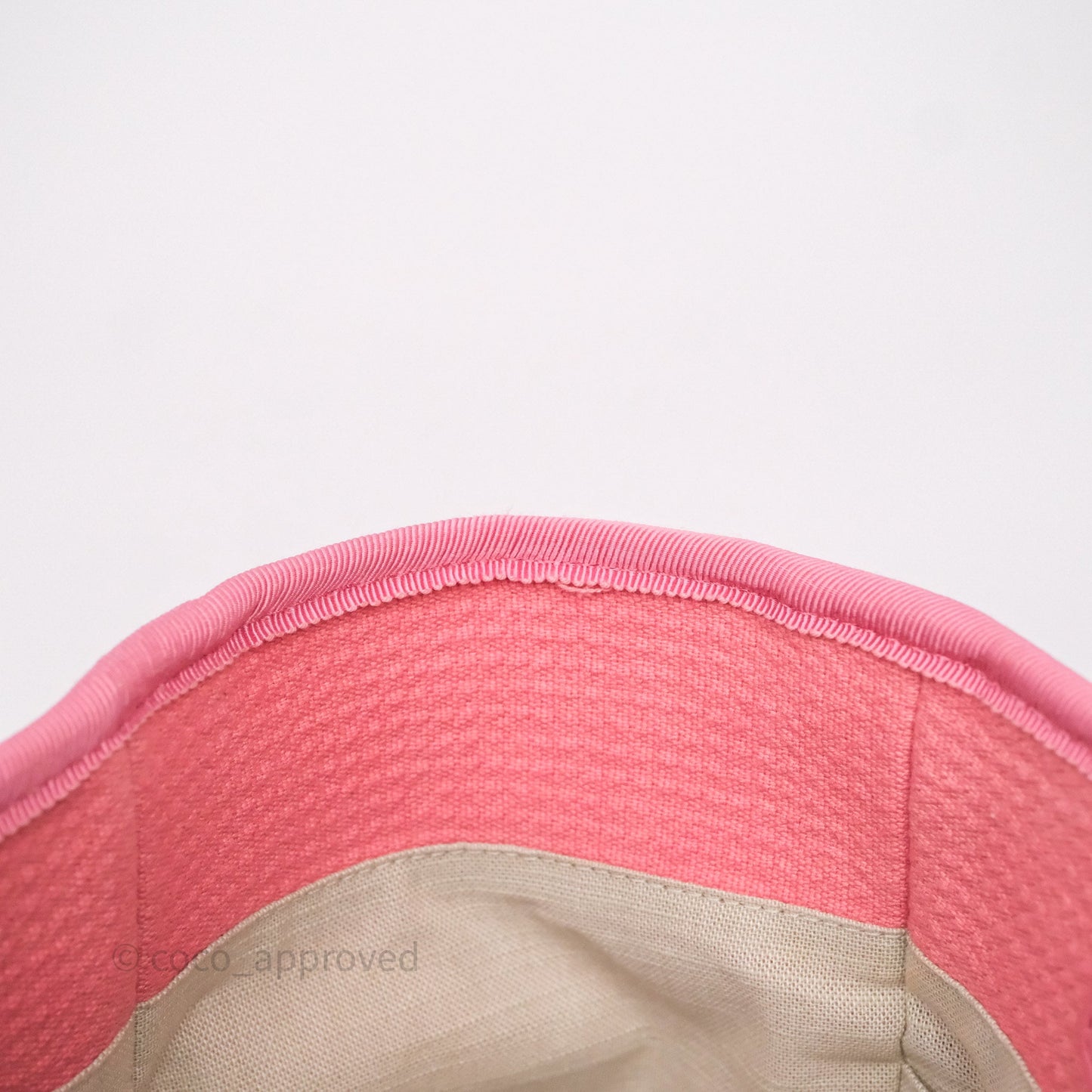 Chanel New Small Deauville Tote Pink Cotton Sliver Hardware