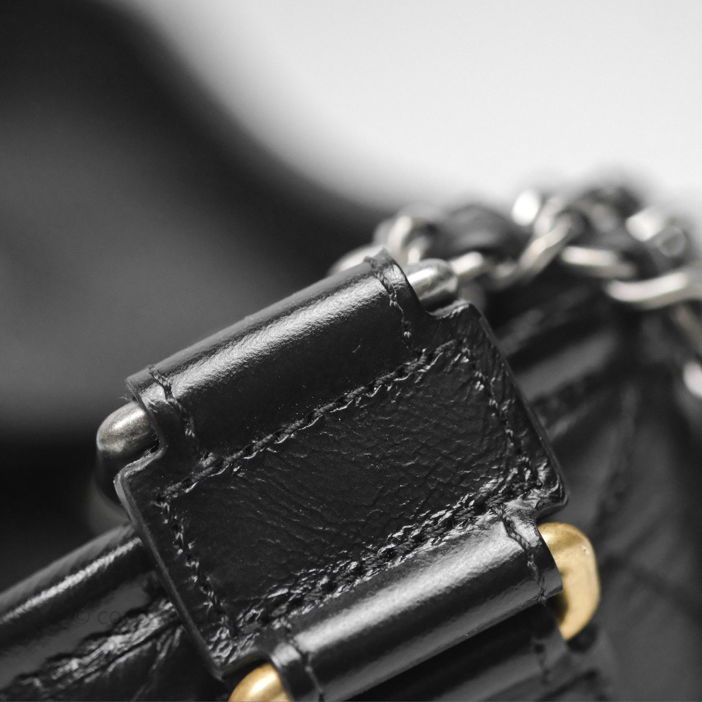 Chanel Small Gabrielle Hobo Quilted Black Aged Calfskin