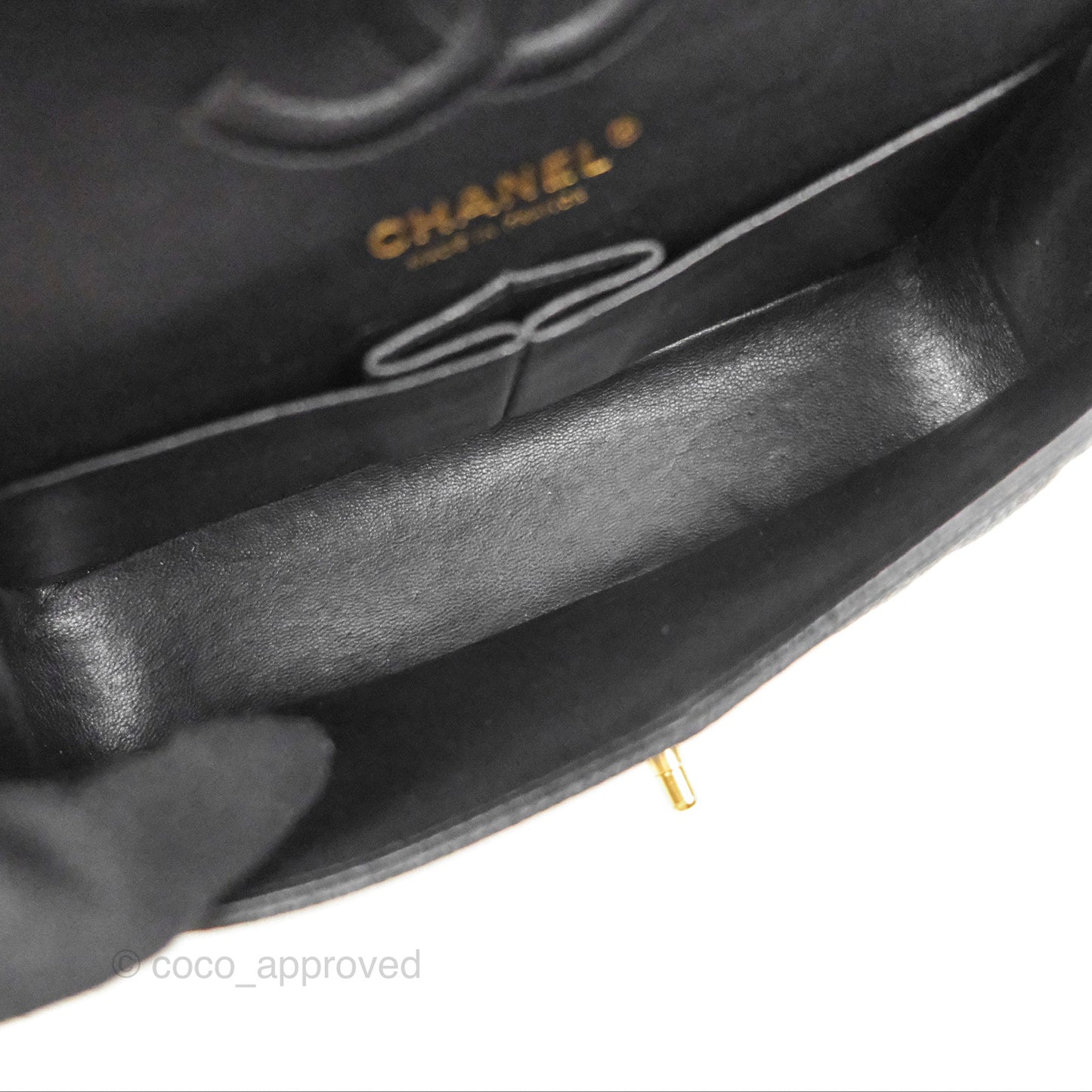Chanel Small Classic Quilted Flap Black Caviar Gold Hardware