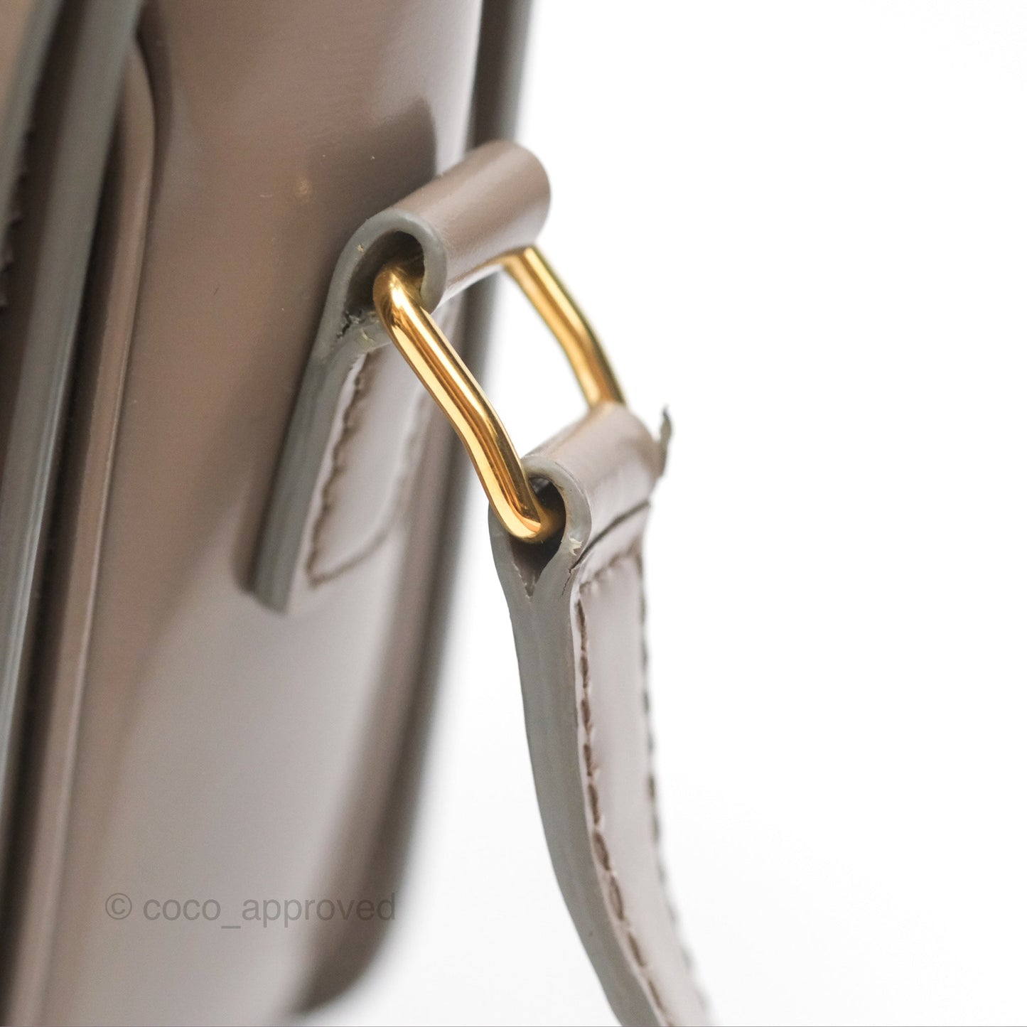 Celine Teen Triomphe Shiny Calfskin Pebble Gold Hardware