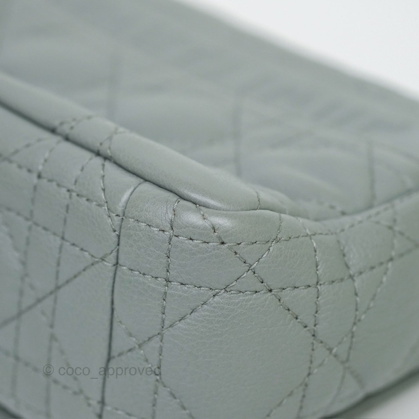 Dior Small Caro Bag Grey Supple Cannage Calfskin