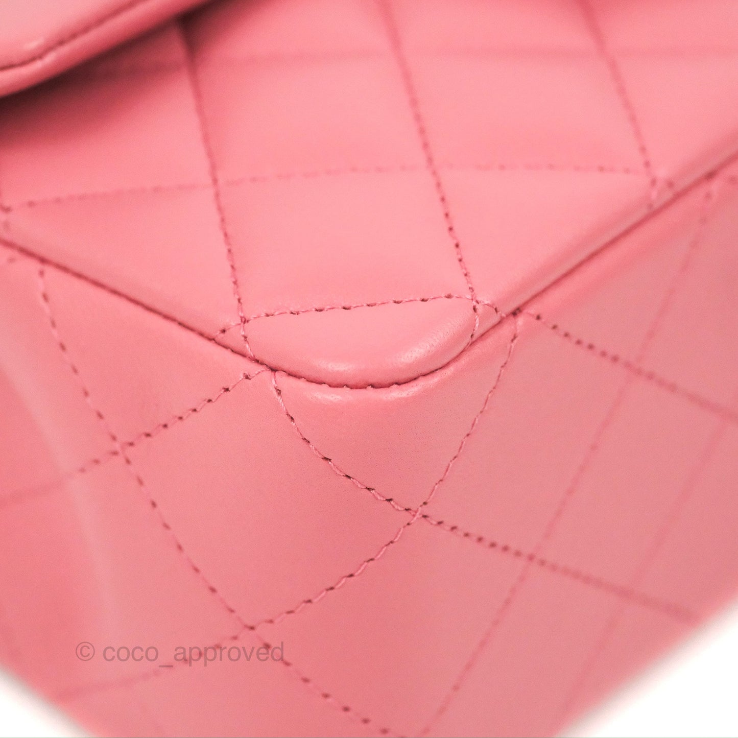Chanel Top Handle Mini Rectangular Flap Bag Pink Lambskin Gold Hardware