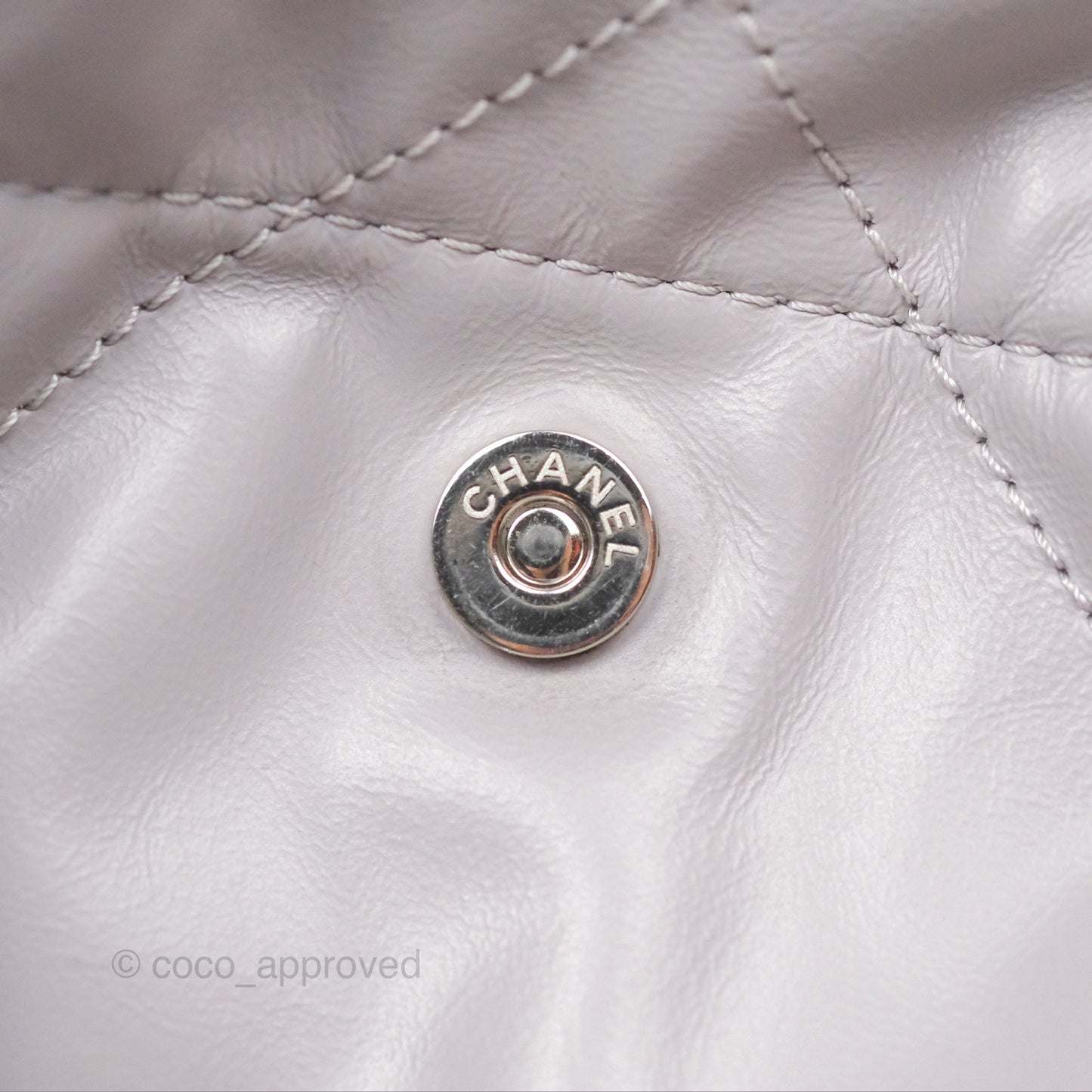 Chanel 22 Small Grey Aged Calfskin Matte Silver Hardware
