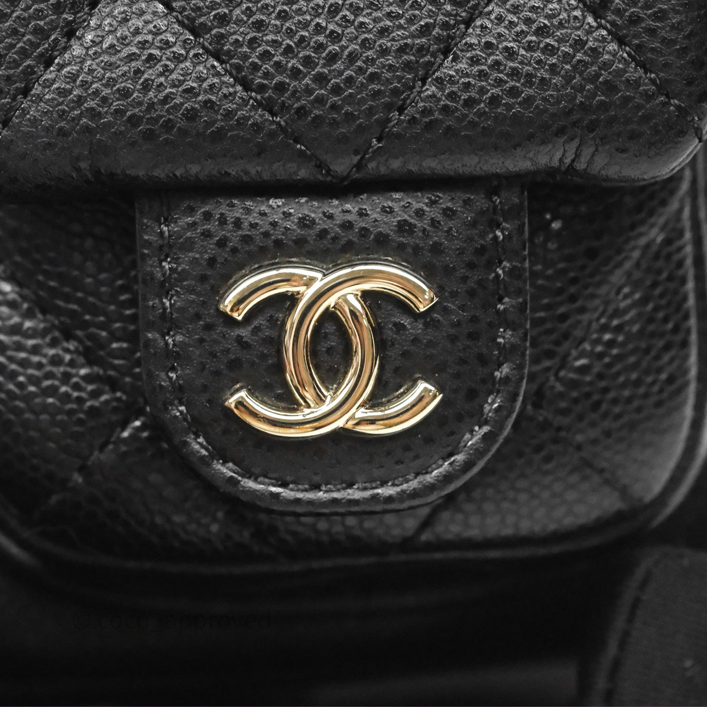 Chanel Small Duma Backpack Caviar Black Gold Hardware