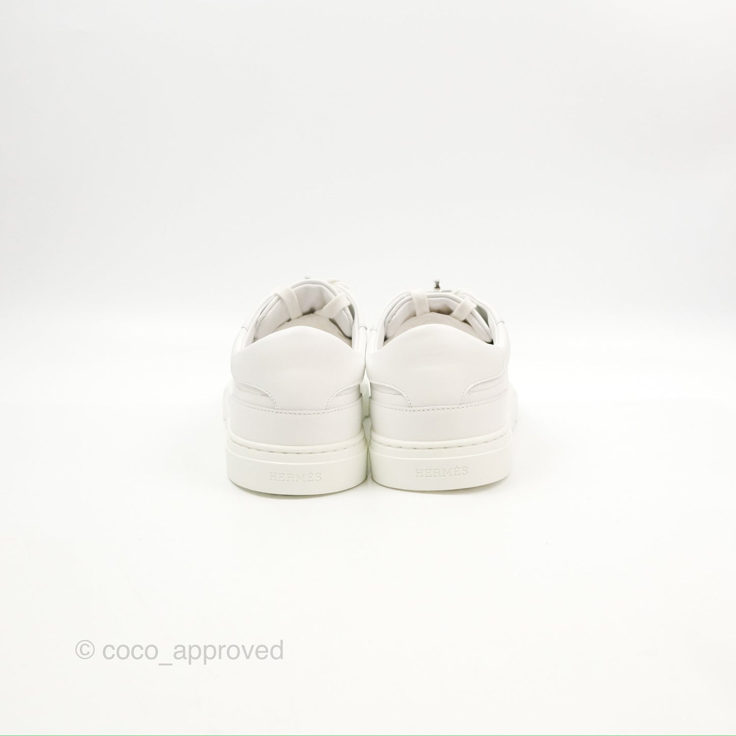 Hermès Day Sneaker Kelly Blanc Palladium Size 38.5
