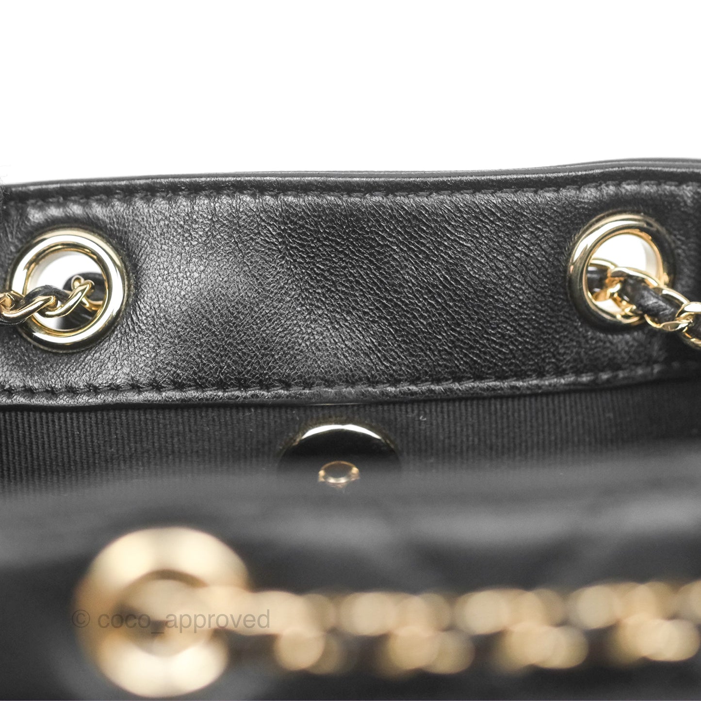 Chanel Quilted Small Duma Drawstring Backpack Black Lambskin