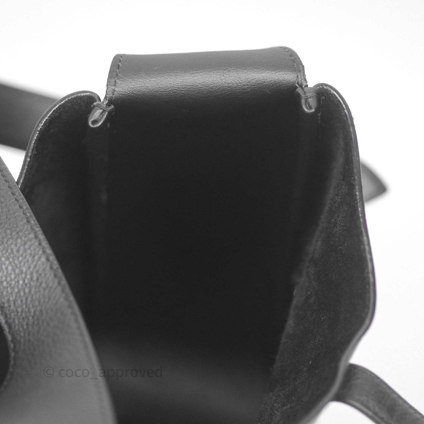 Saint Laurent LE 5 à 7 Supple Small Black Grained Leather Gold Hardware