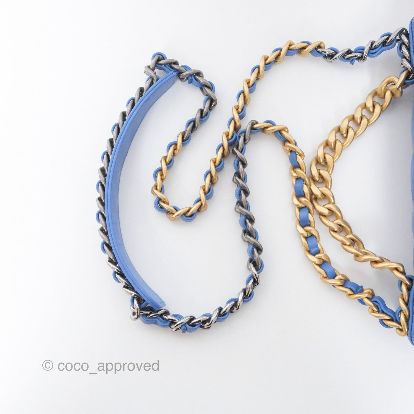 Chanel 19 Small Blue Mixed Hardware