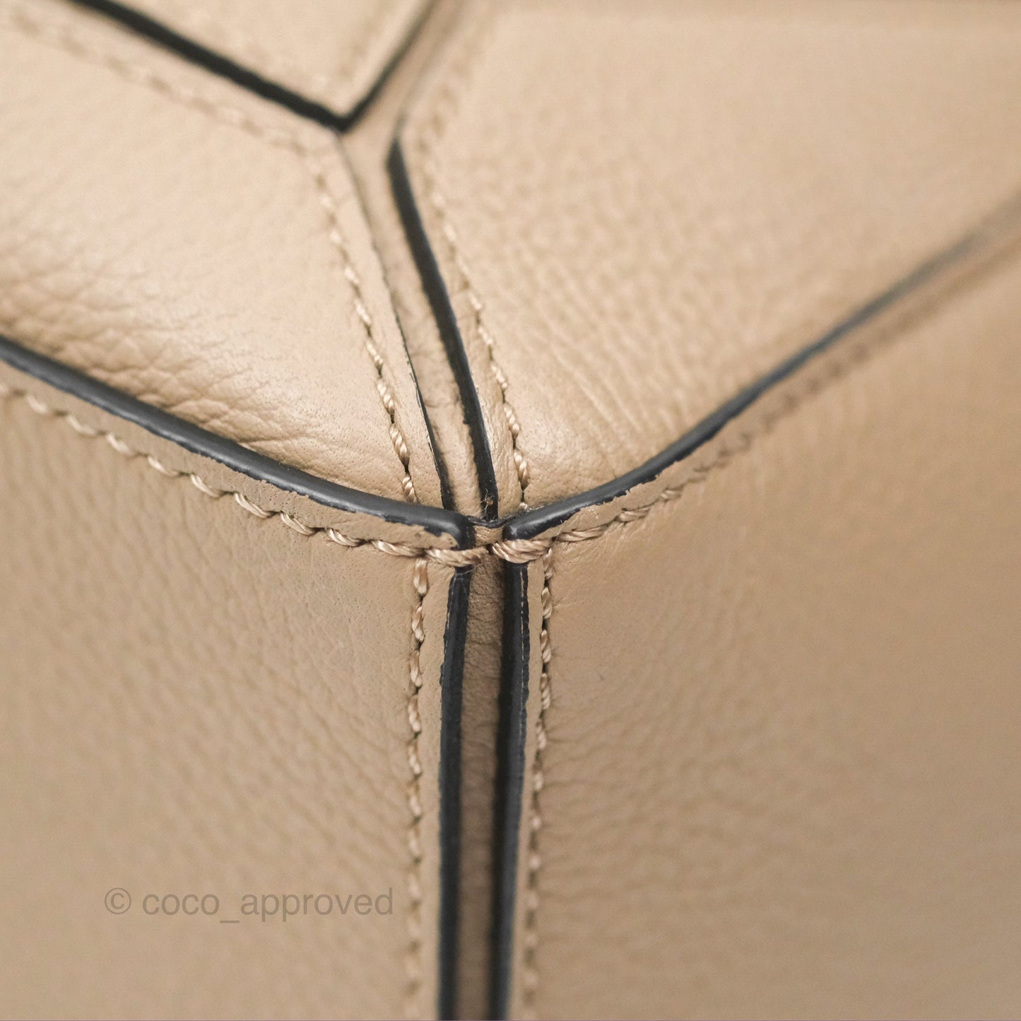 Loewe Small Puzzle Bag Sand Mink Grained Calfskin