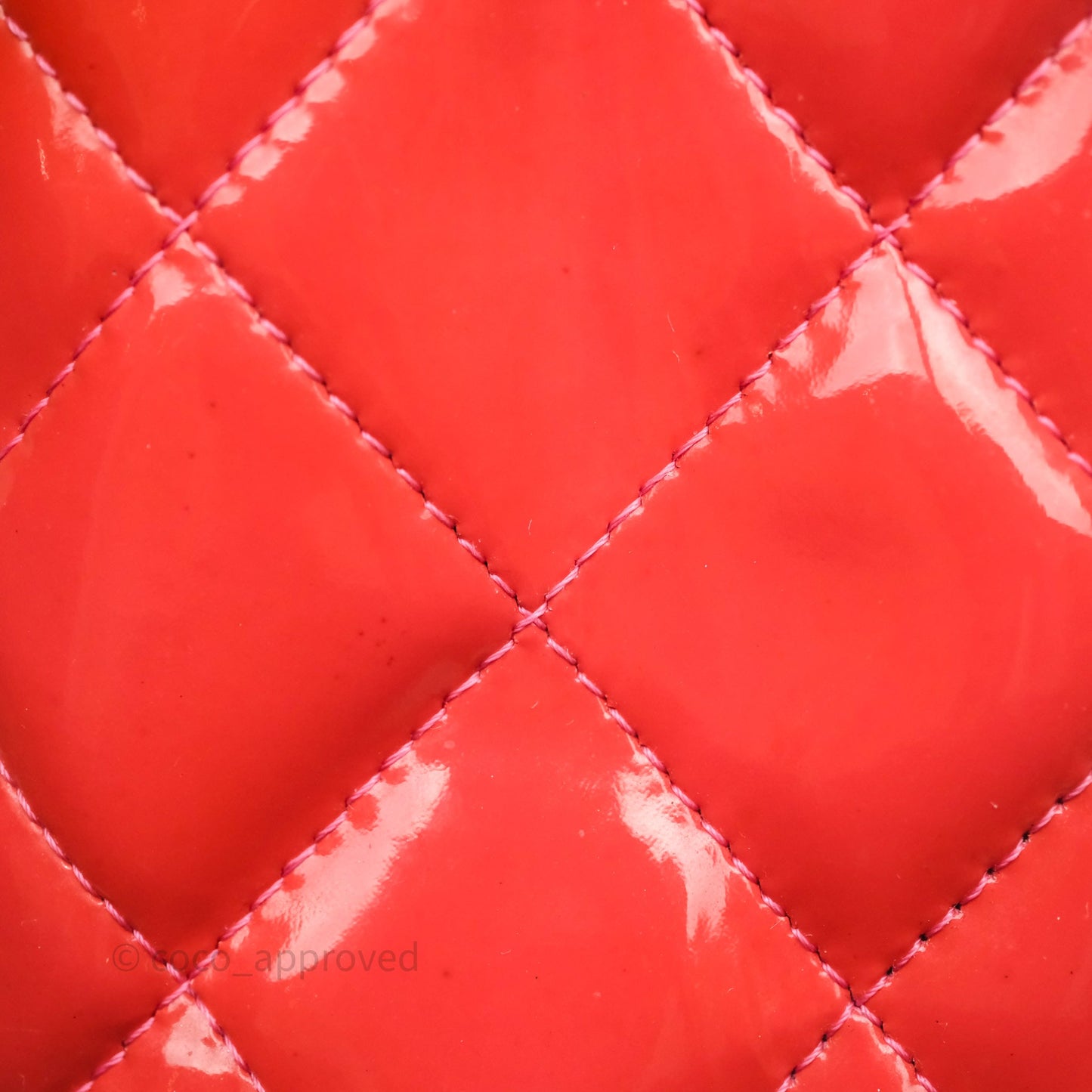 Chanel Jumbo Double Flap Red Orange Patent Silver Hardware⁣⁣