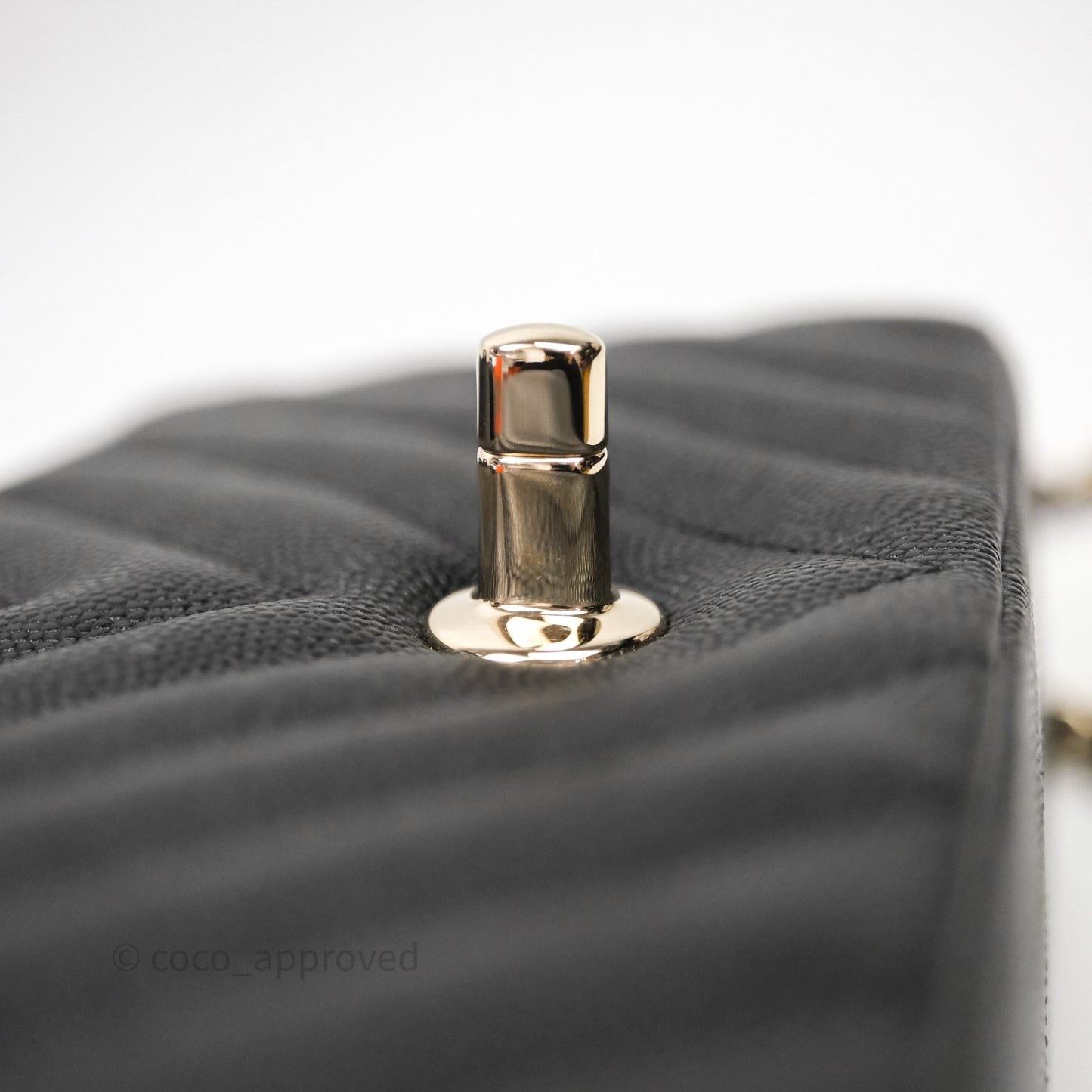 Chanel Quilted Mini Rectangular Black Caviar Gold Hardware