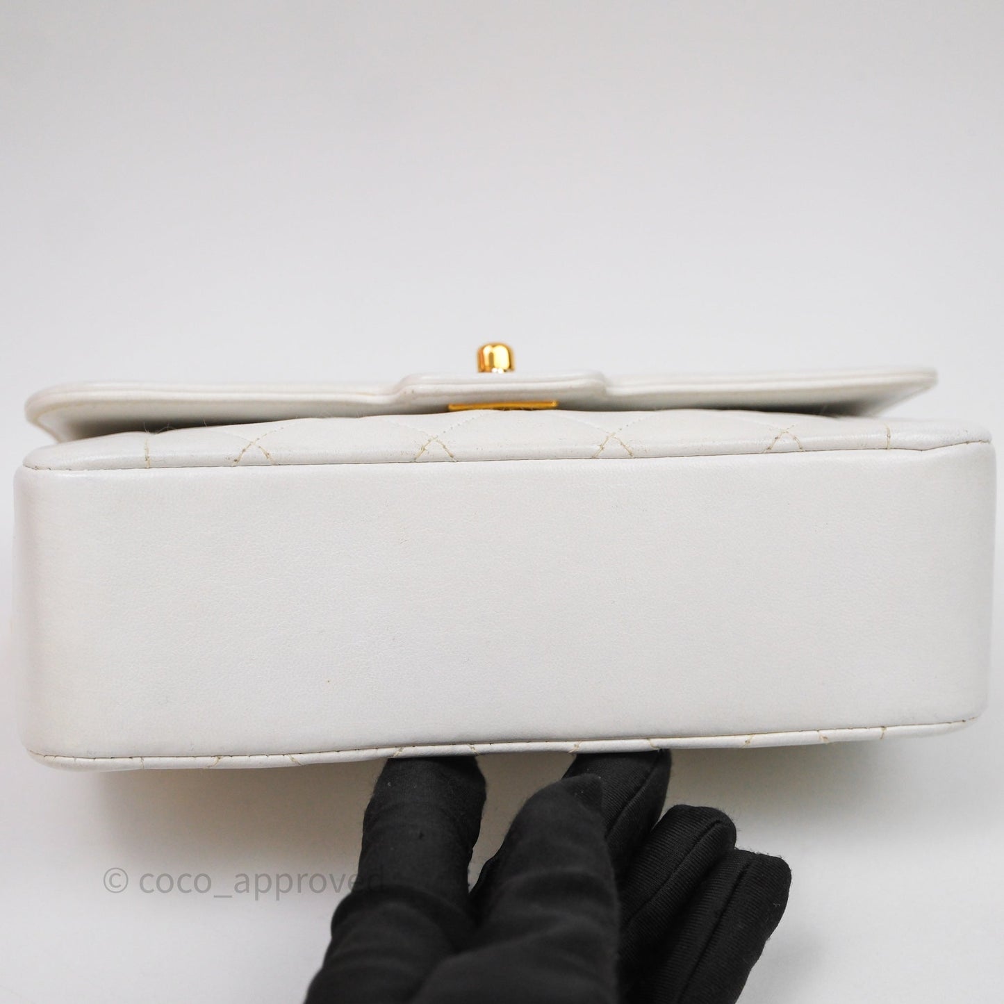Chanel Vintage Mini Bijoux Chain Flap Bag White Gold Hardware