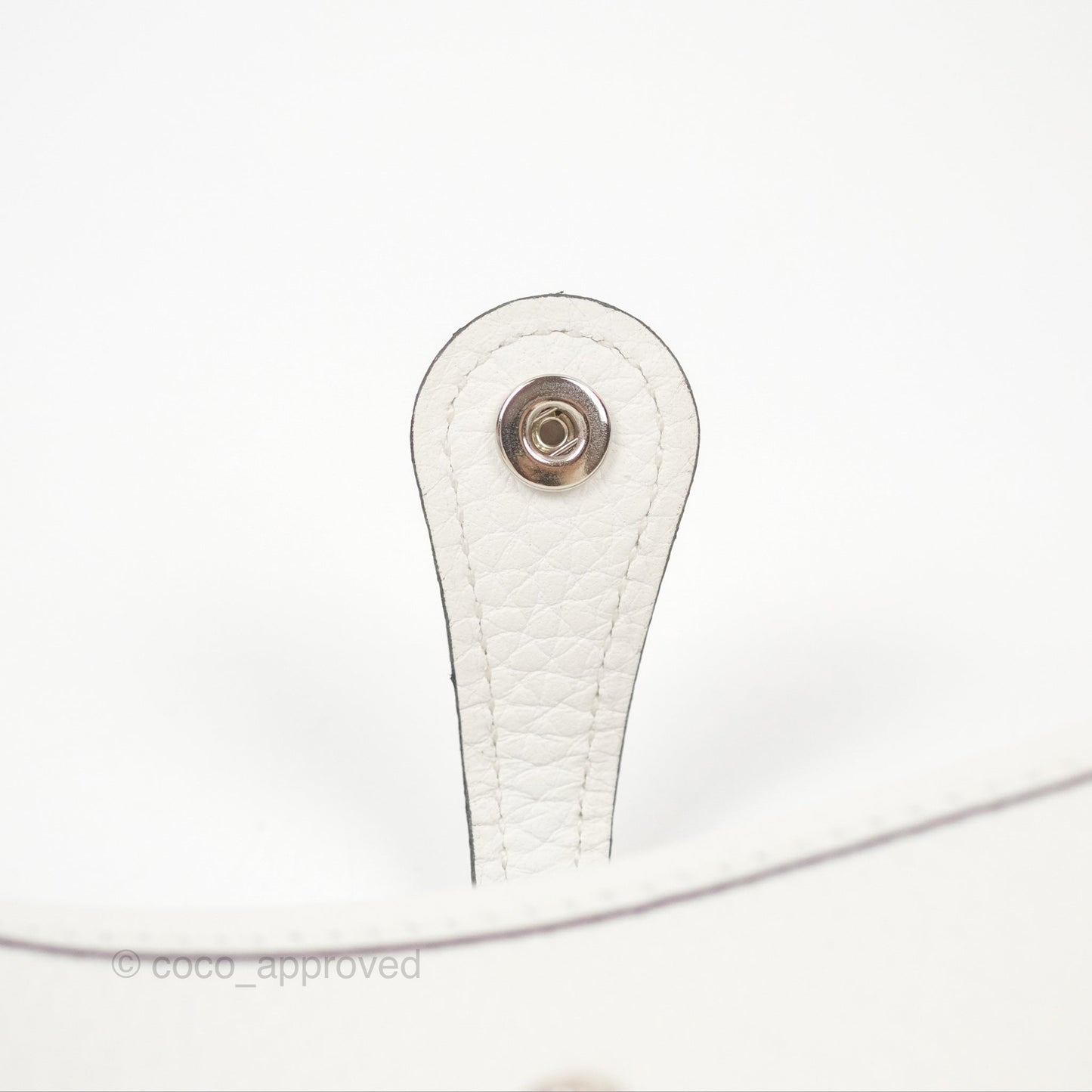 Hermès Mini Evelyne 16 New White Clemence Palladium Hardware