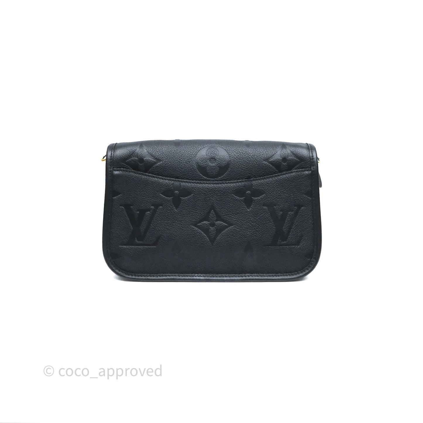 Louis Vuitton Diane Bag Black Monogram Empreinte Leather Gold Hardware
