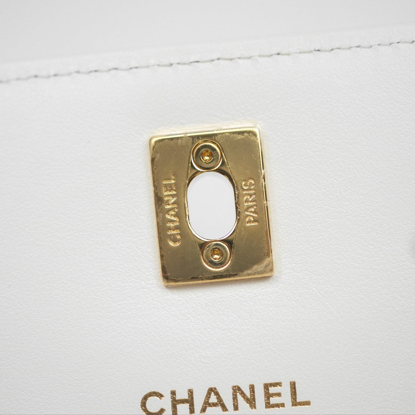 Chanel Mini WOC Bag Charm White Caviar Gold Hardware