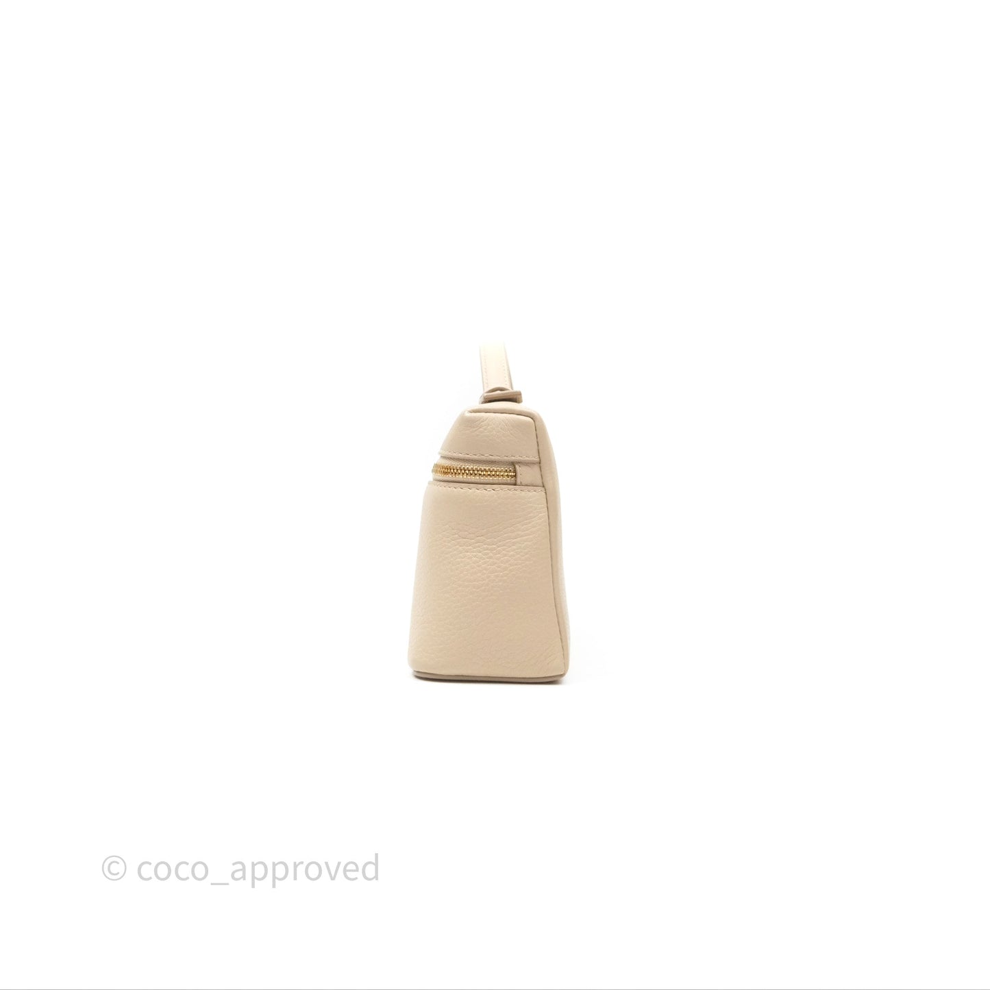 Loro Piana Extra Pocket L19 Cream Grained Calfskin Gold Hardware