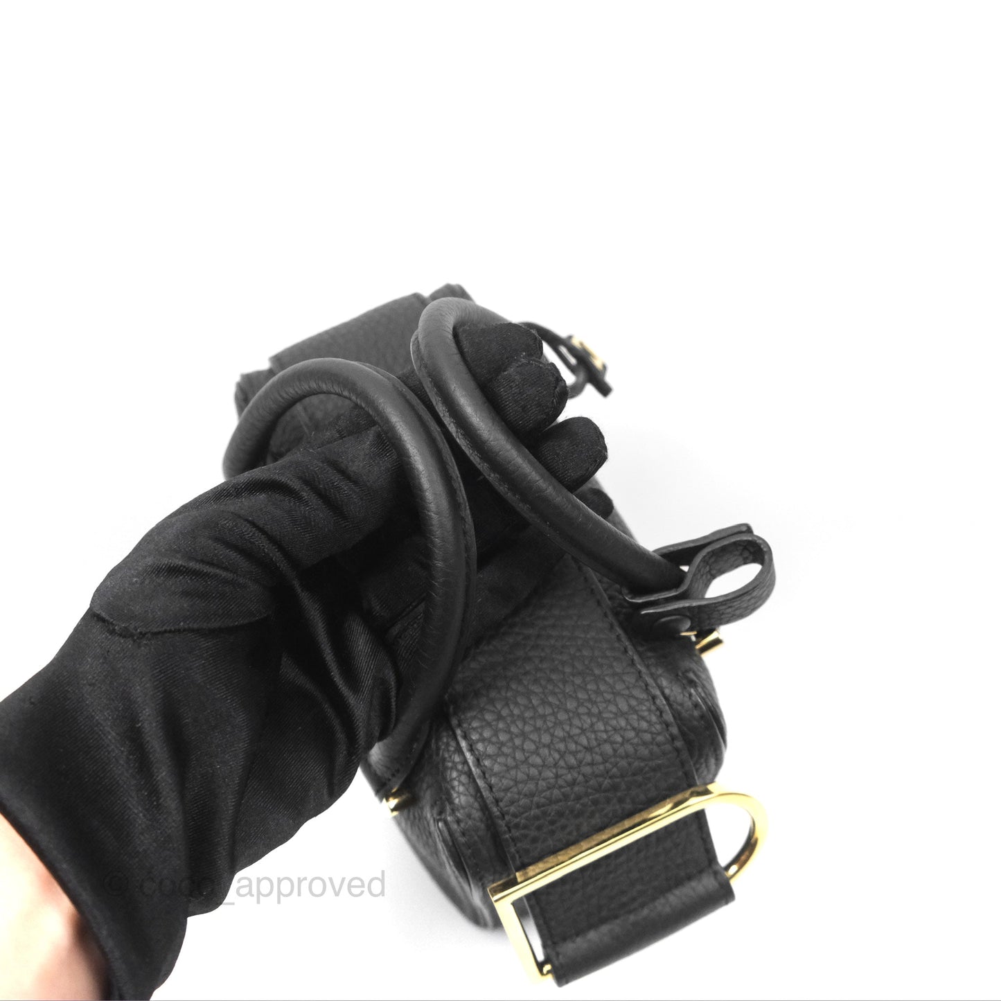Delvaux Cool Box Nano Taurillon Soft Grained Calfskin Black Gold Hardware