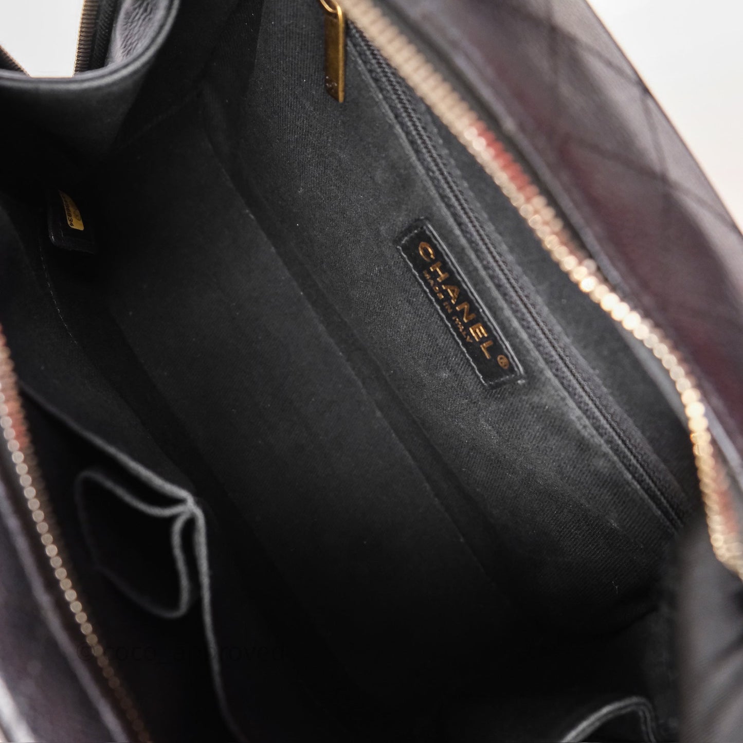 Chanel Coco Curve Vanity Black Calfskin & Goatskin Antique Gold Hardware