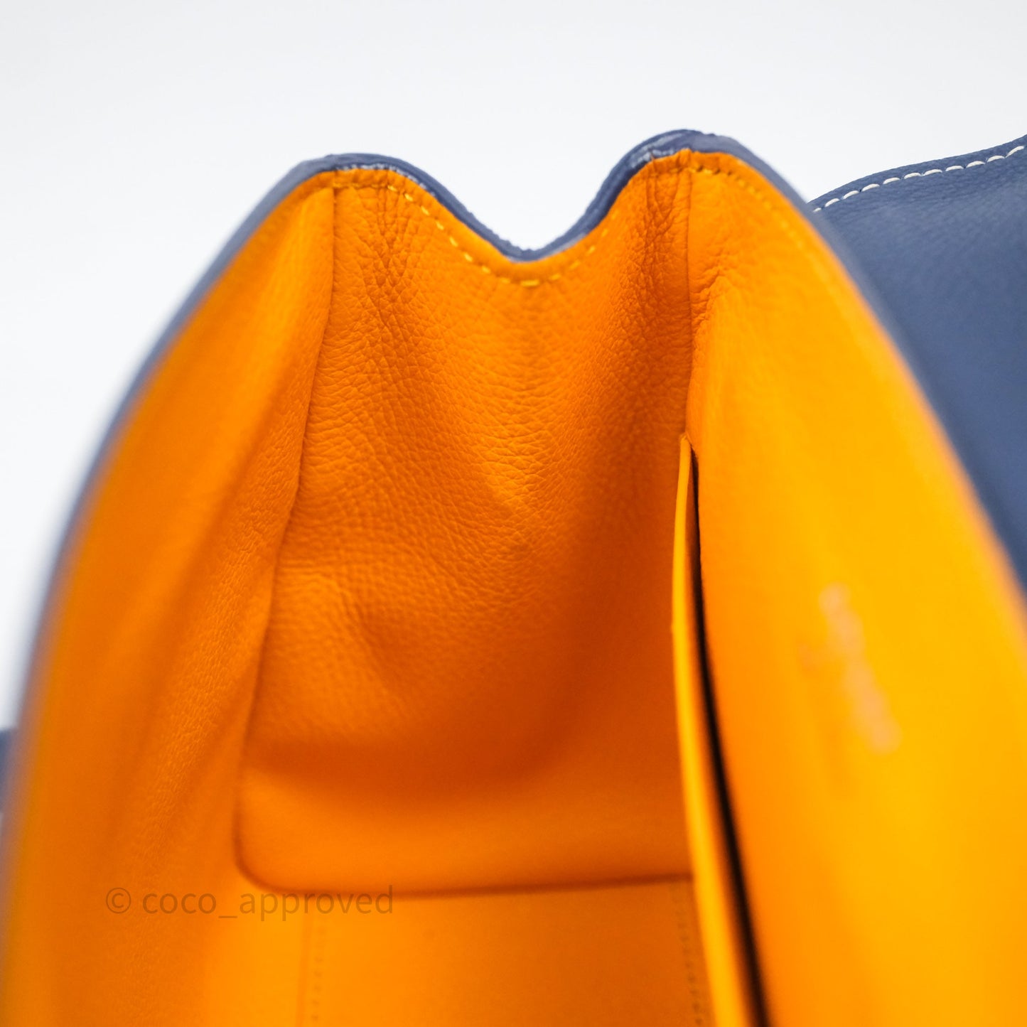 Goyard Saïgon Mini Bag Chevroches Calfskin Navy Silver Hardware