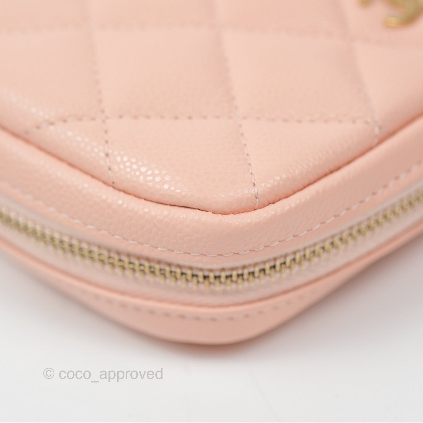 Chanel Small Classic Pouch Light Beige Caviar Gold Hardware
