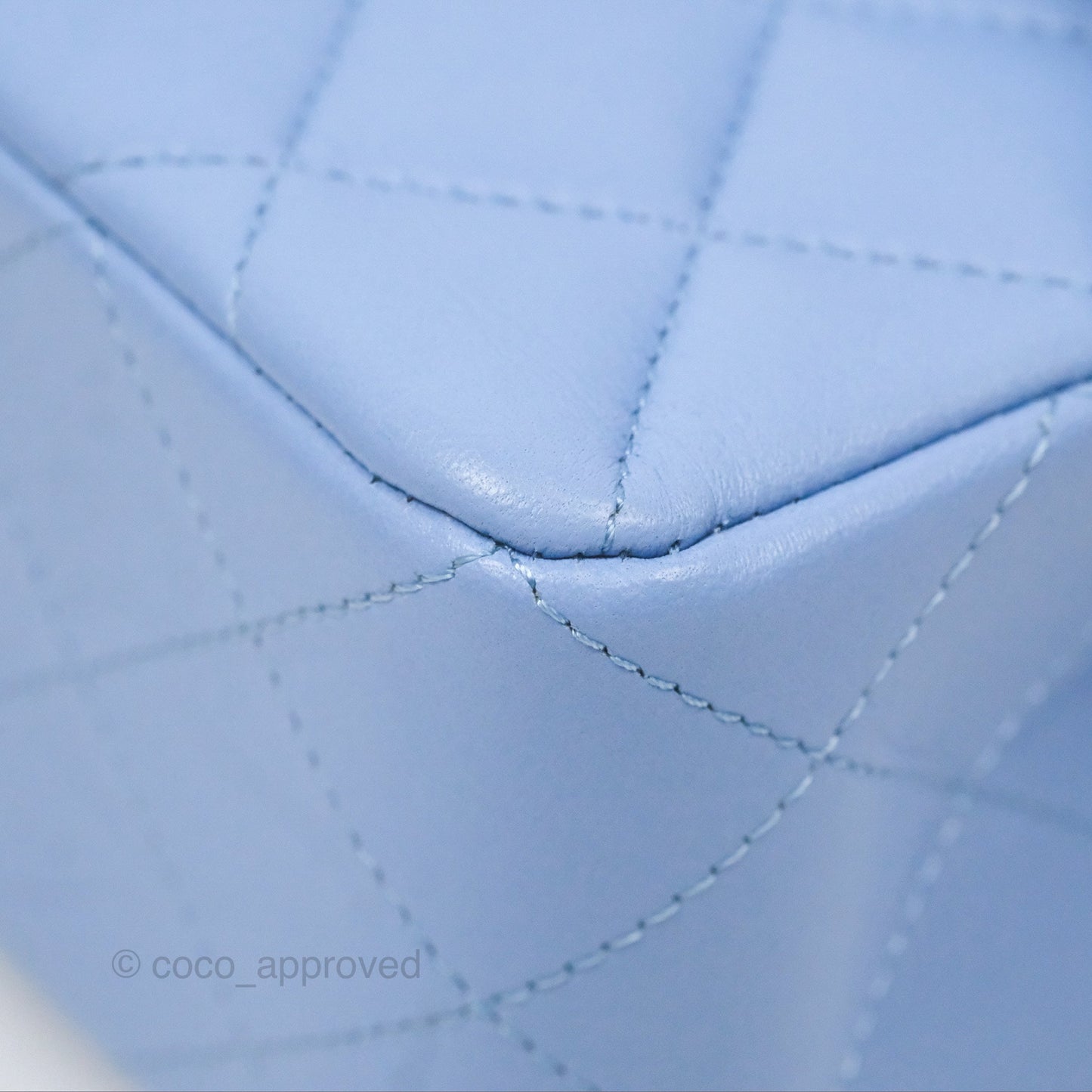 Chanel Small Classic Quilted Flap Sky Blue Lambskin Gold Hardware