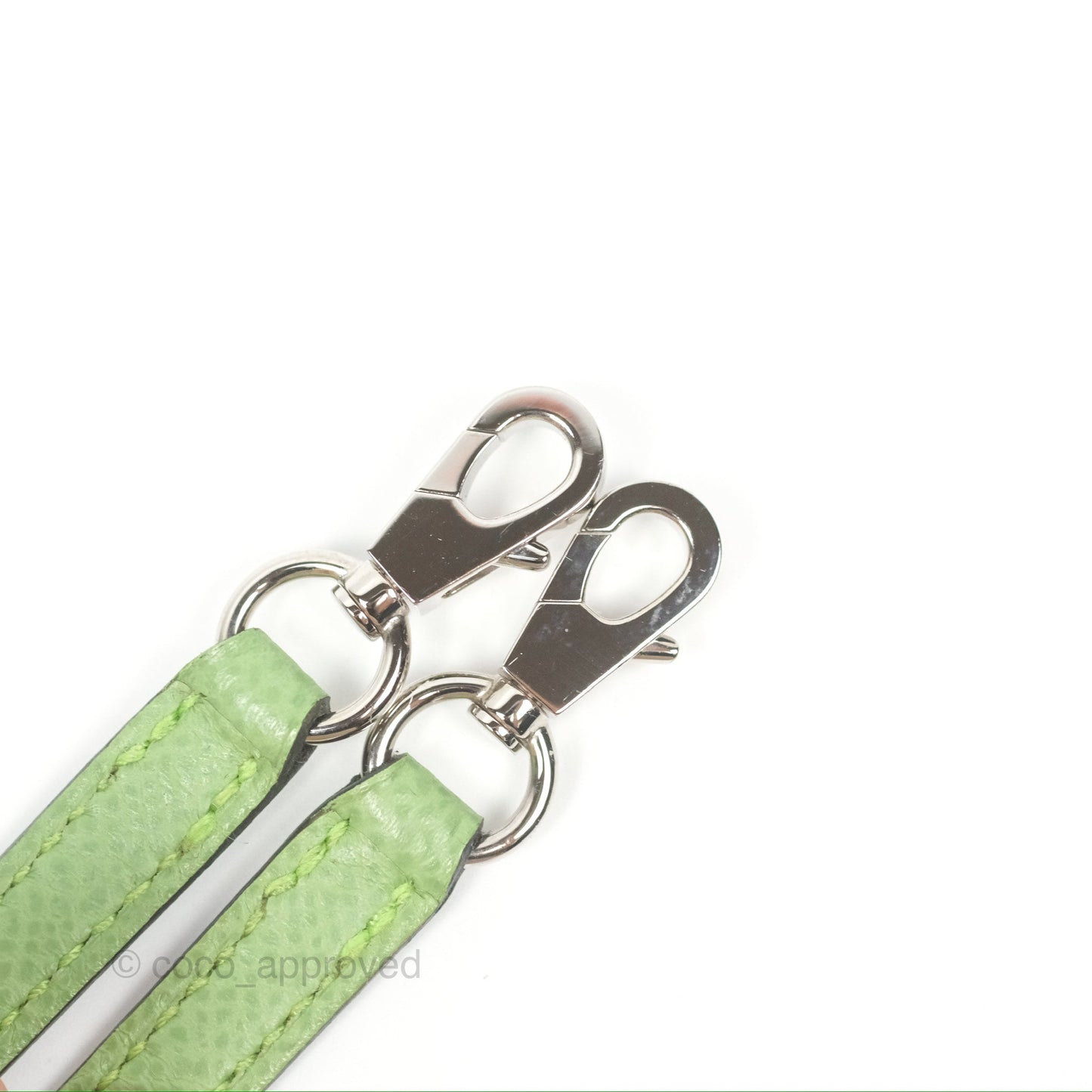 Hermès Mini Kelly II Vert Criquet Epsom Palladium Hardware