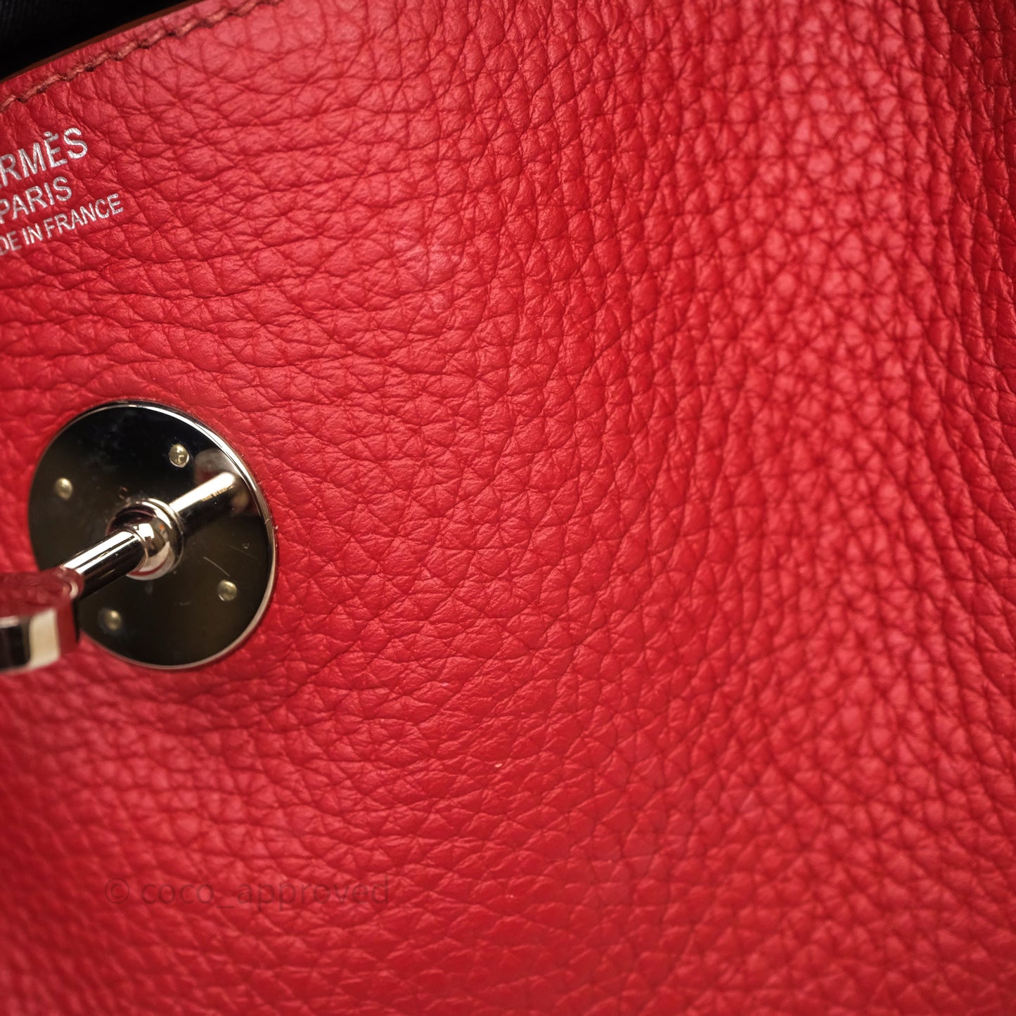 Hermès Lindy 30 Rouge Garance 54 Clemence Palladium Hardware
