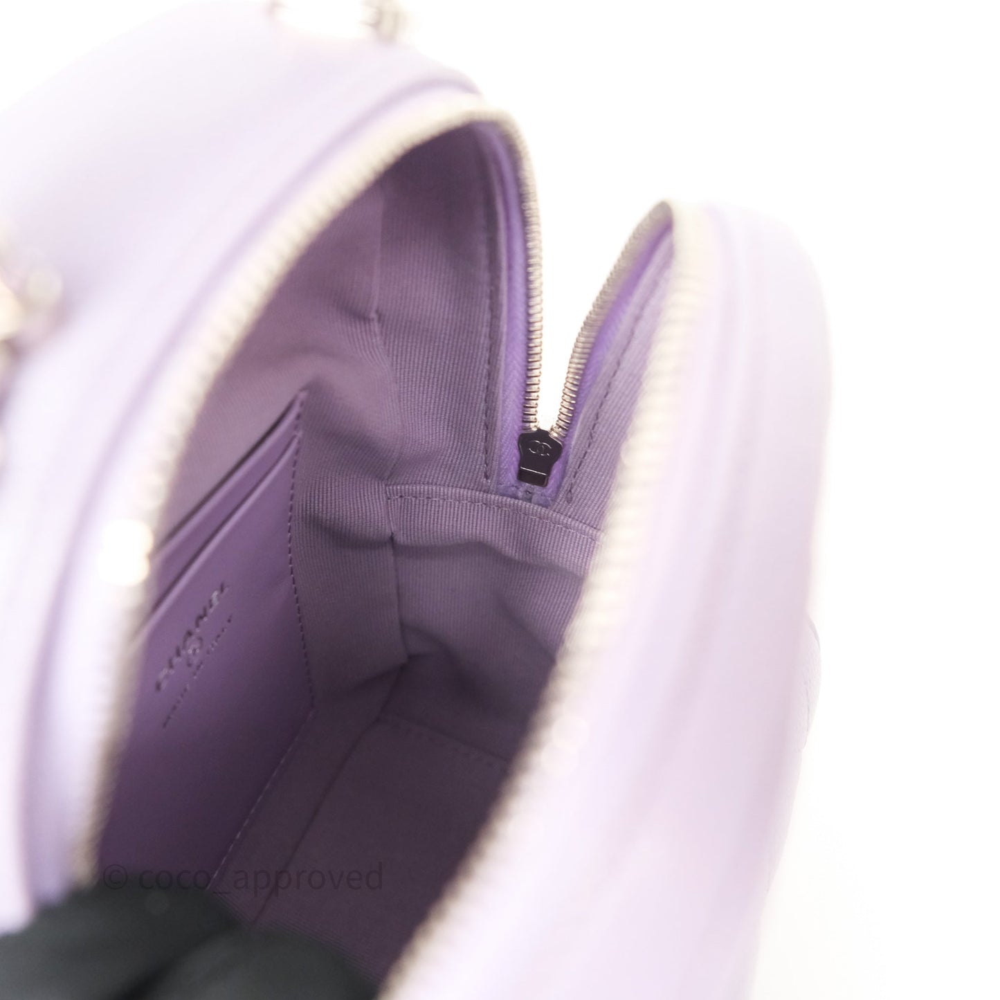 Chanel Classic Mini Backpack Lilac Caviar Silver Hardware