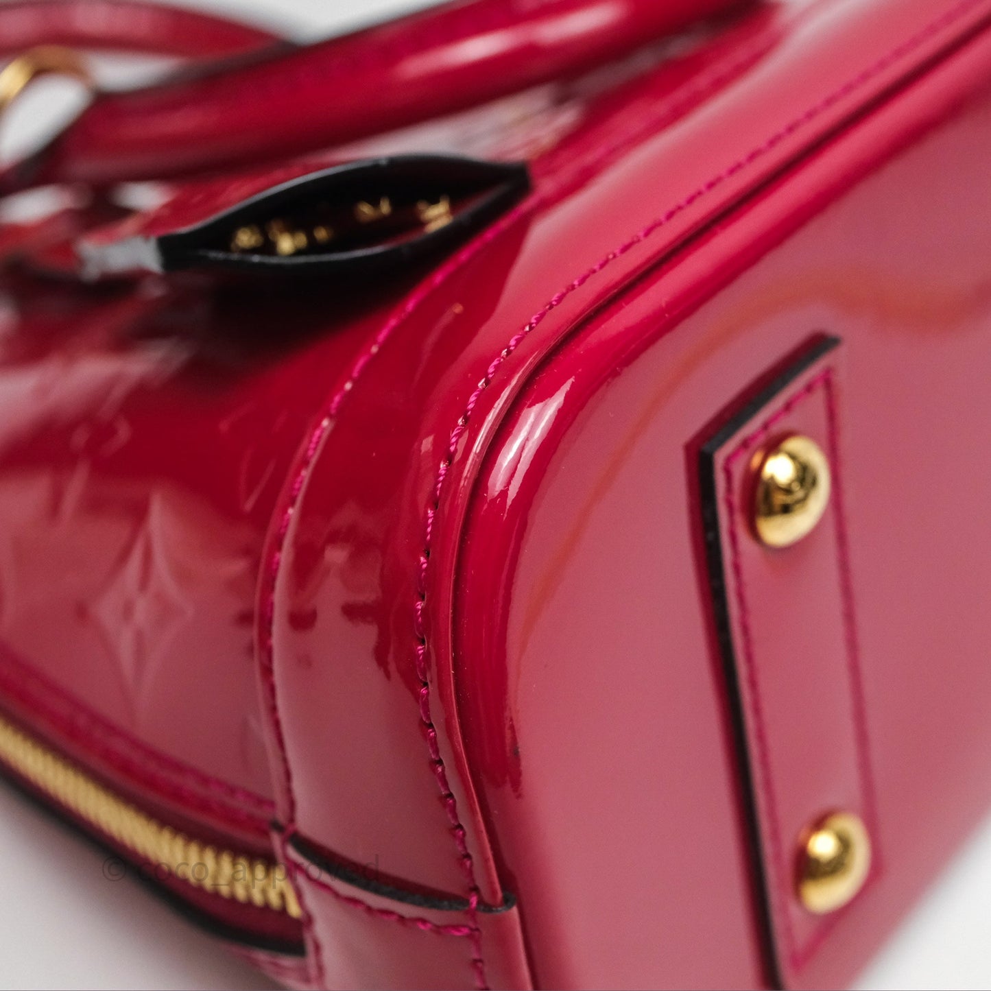 Louis Vuitton Alma BB Red Patent Gold Hardware