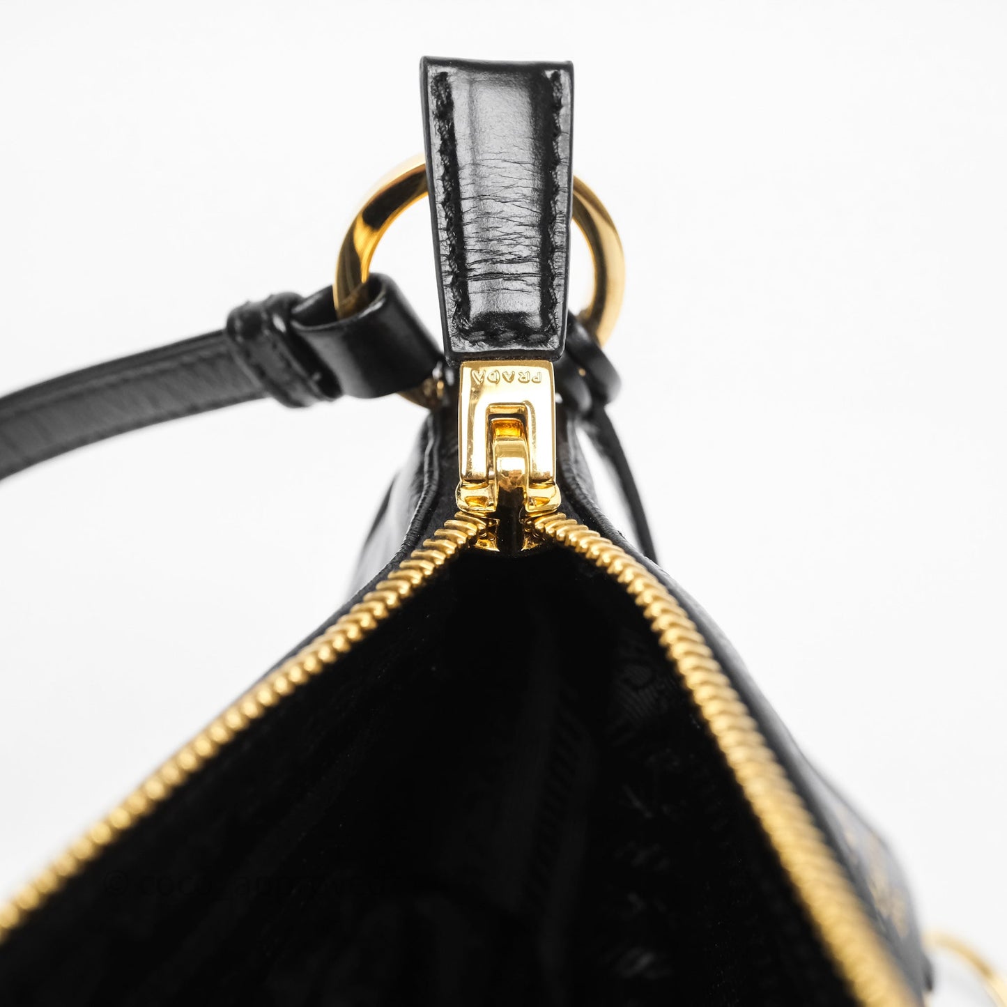 Prada Re-Edition 2002 Small Shoulder Bag Black Brushed Calf Leather