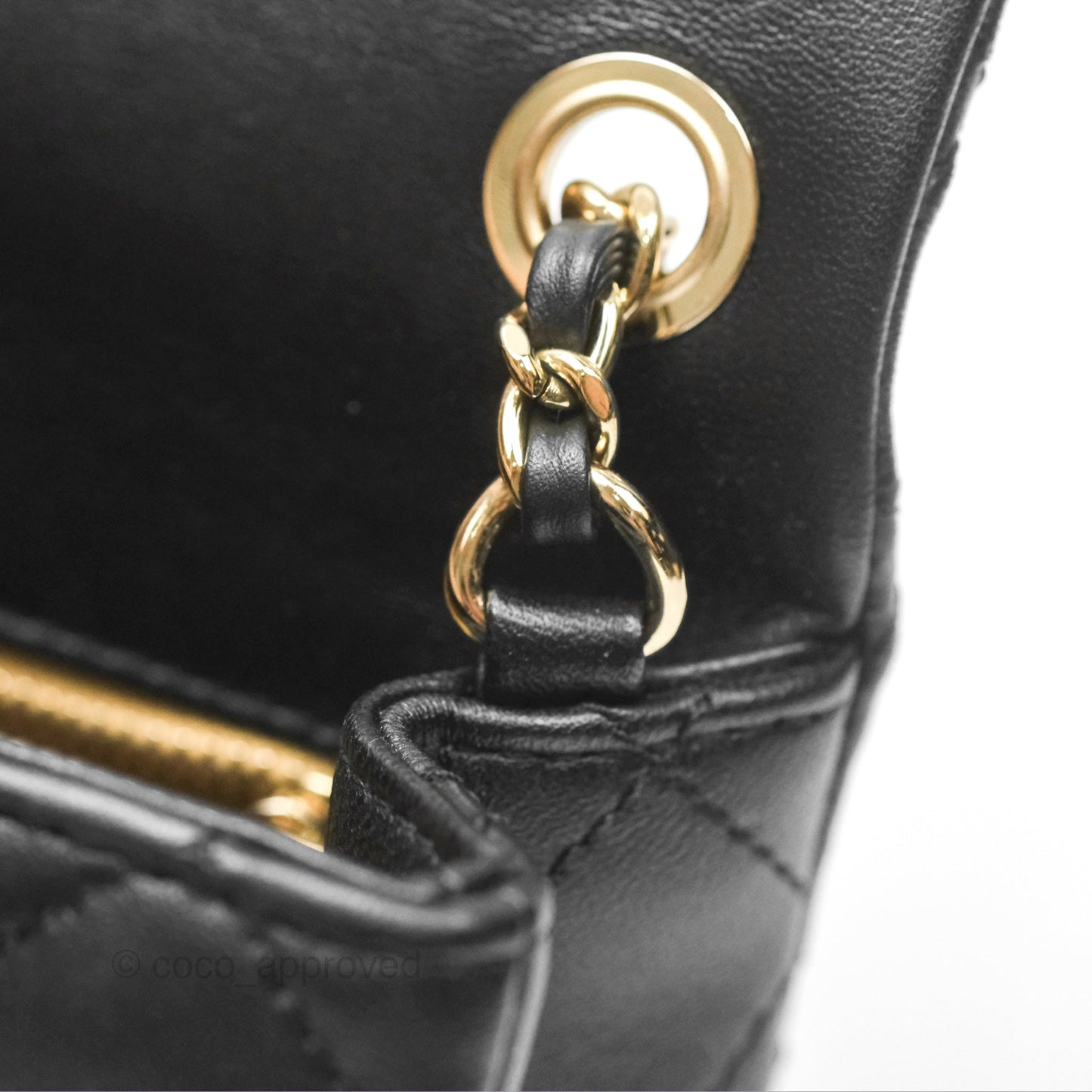 Chanel Ball Crush Mini Rectangular Black Lambskin Gold Hardware 23C