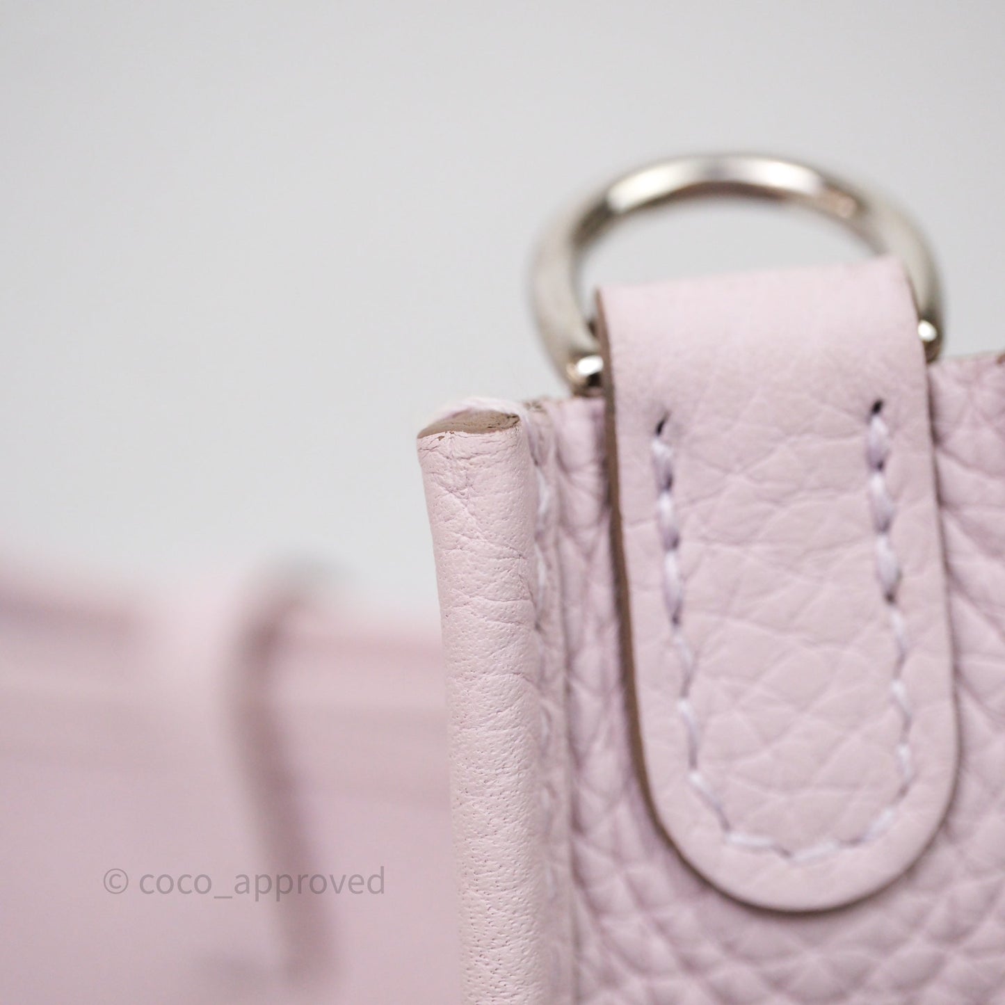 Hermes Mini Evelyne 16 Mauve Pâle 09 Clemence Palladium Hardware