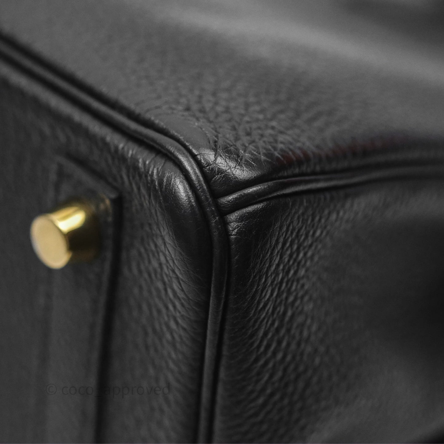 Hermès Retourne Birkin 25 Noir Togo Gold Hardware