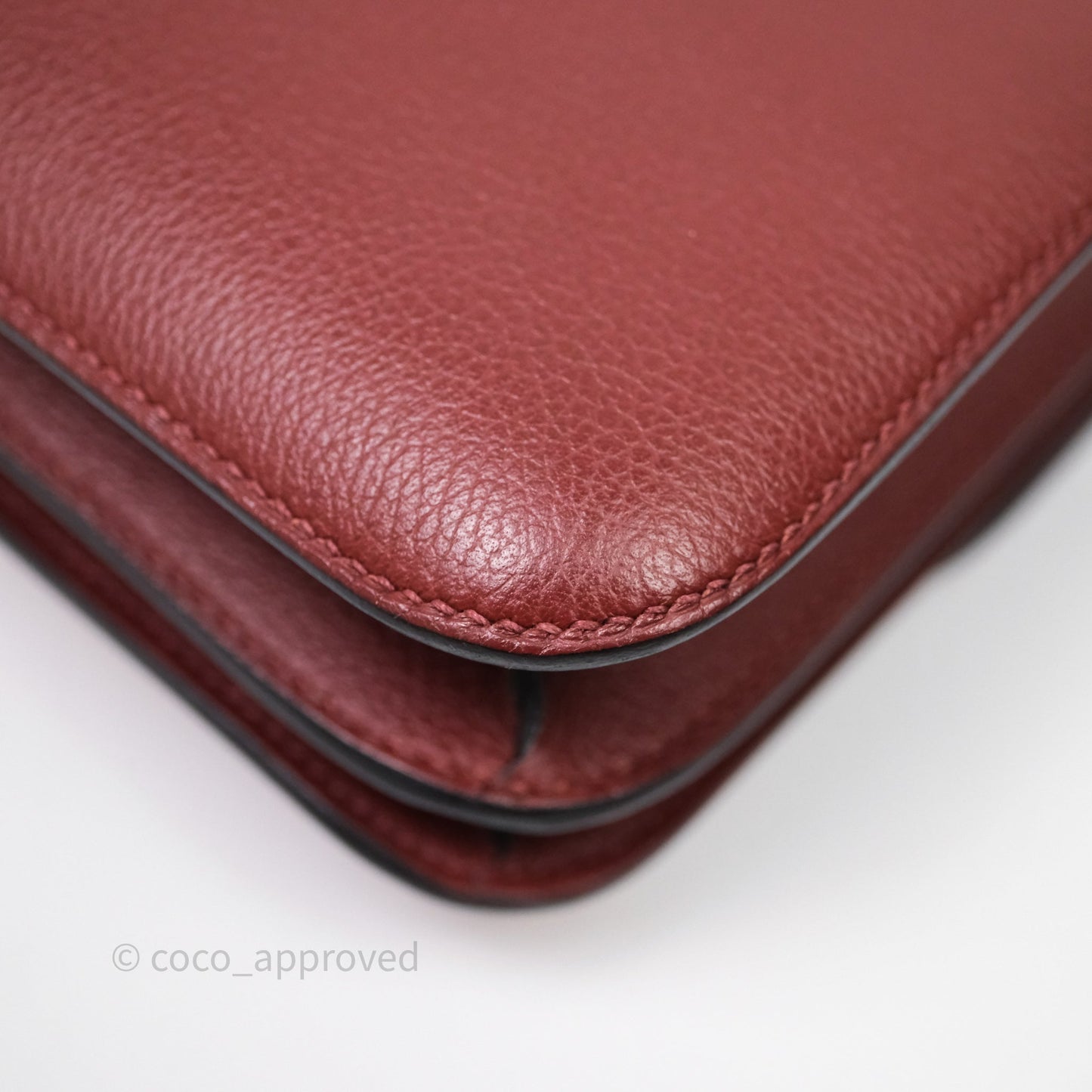 Hermès Mini Constance Rouge H Evercolor Gold Hardware