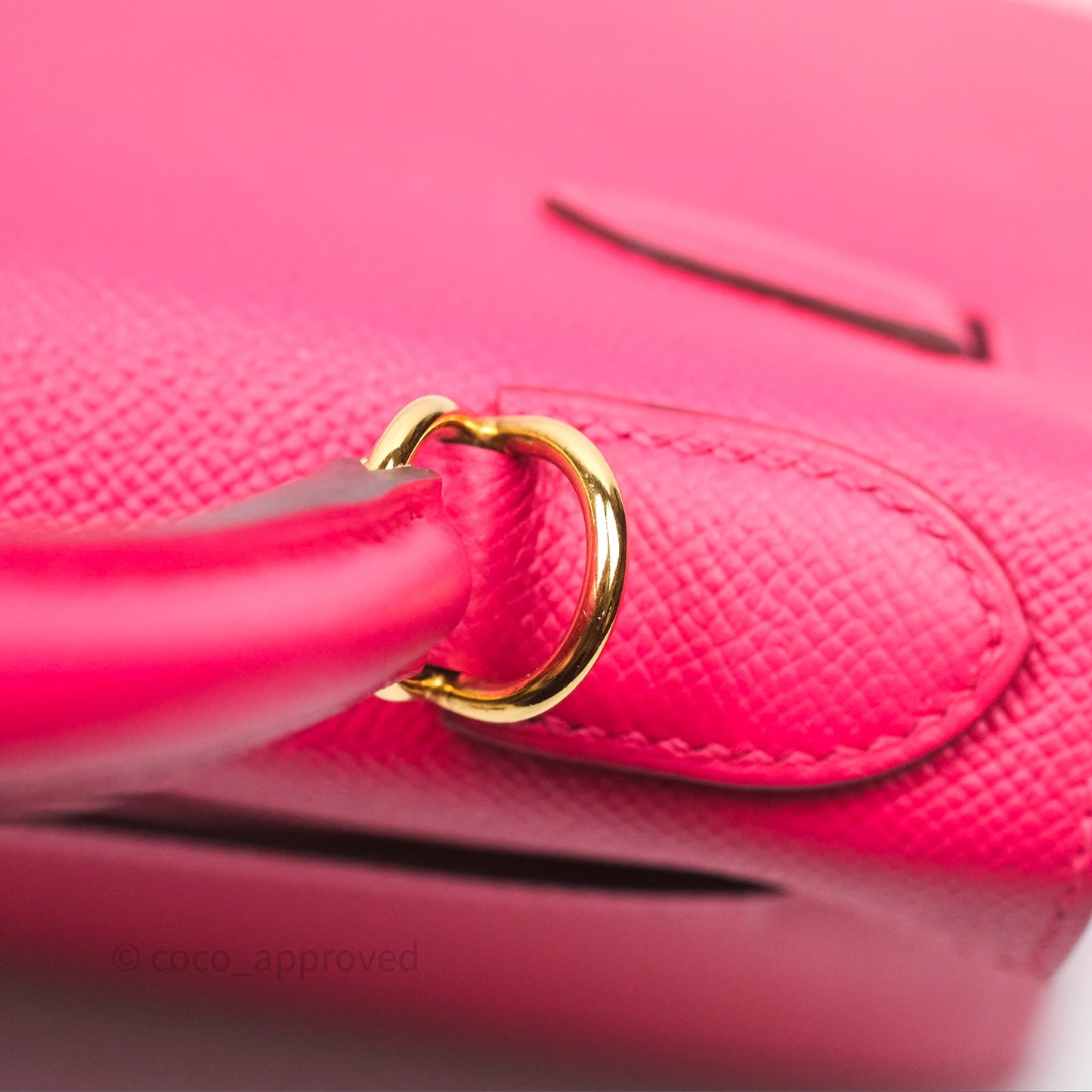 Hermès Kelly 28 Sellier Rose Extreme I6 Epsom Gold Hardware