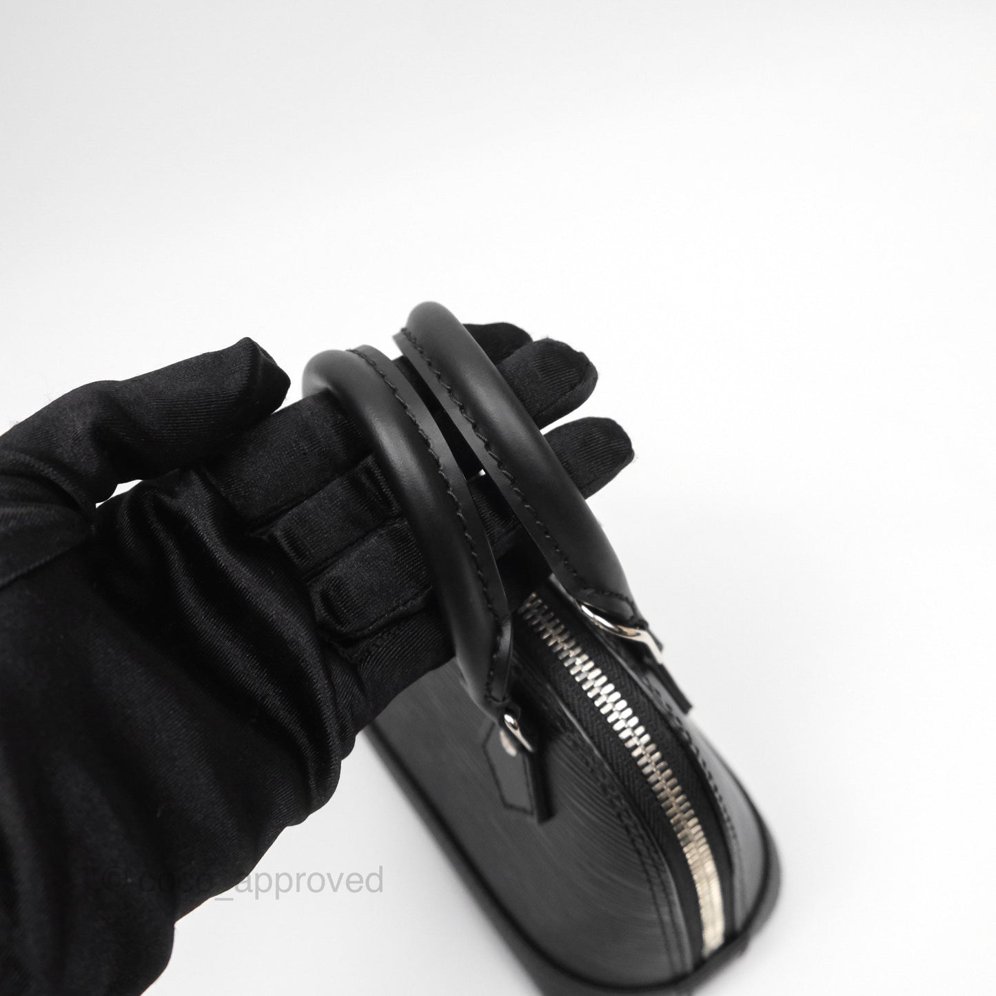 Louis Vuitton Alma Nano Black Silver Hardware