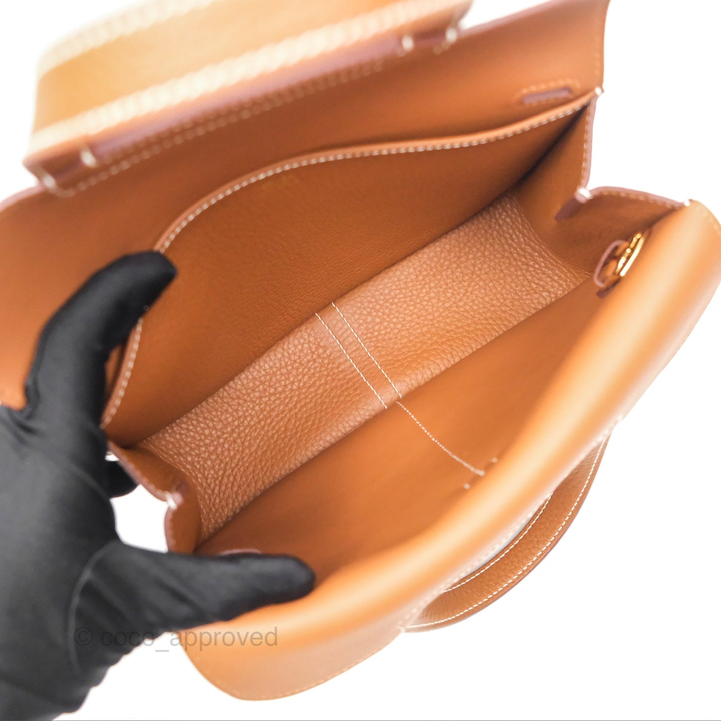 Hermès Halzan 25 Gold Clemence Gold Hardware