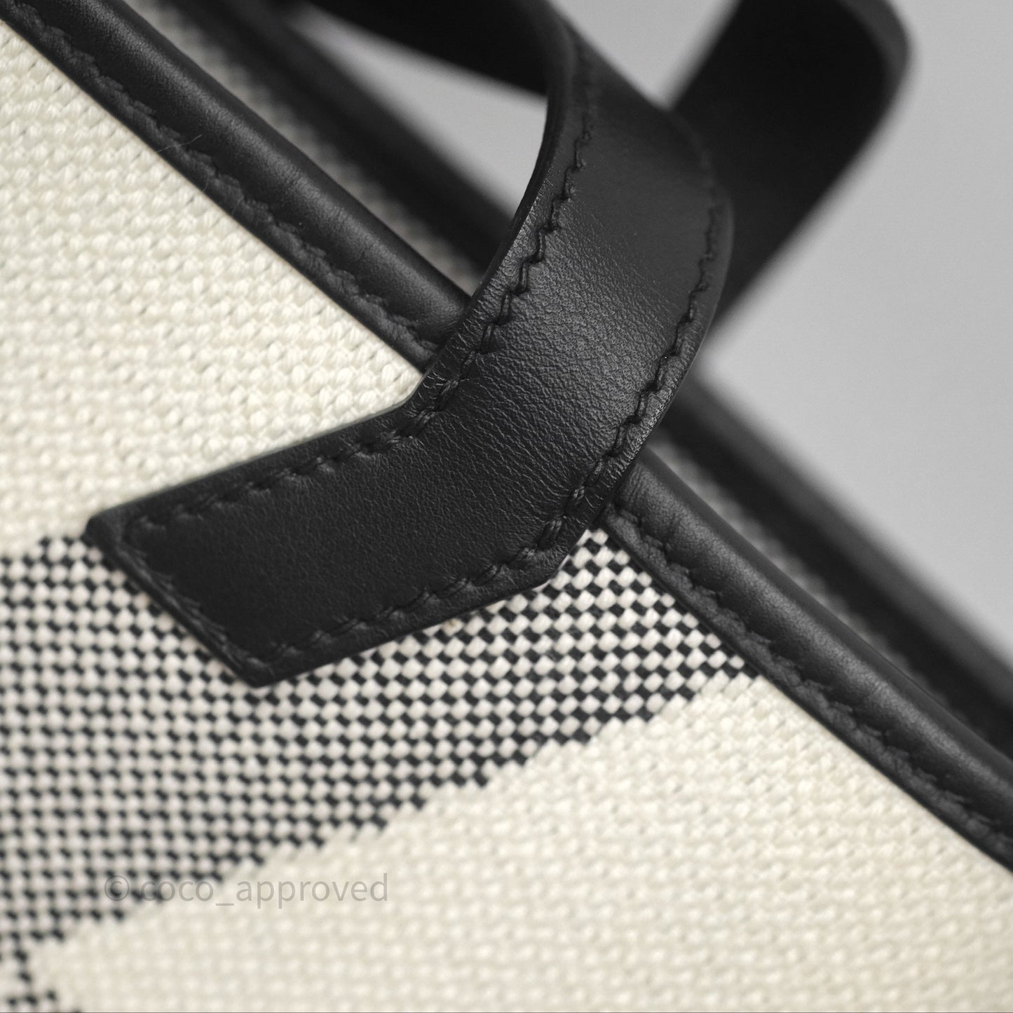 Hermès Cabas H En Biais 27 Noir 89 Swift/Canvas