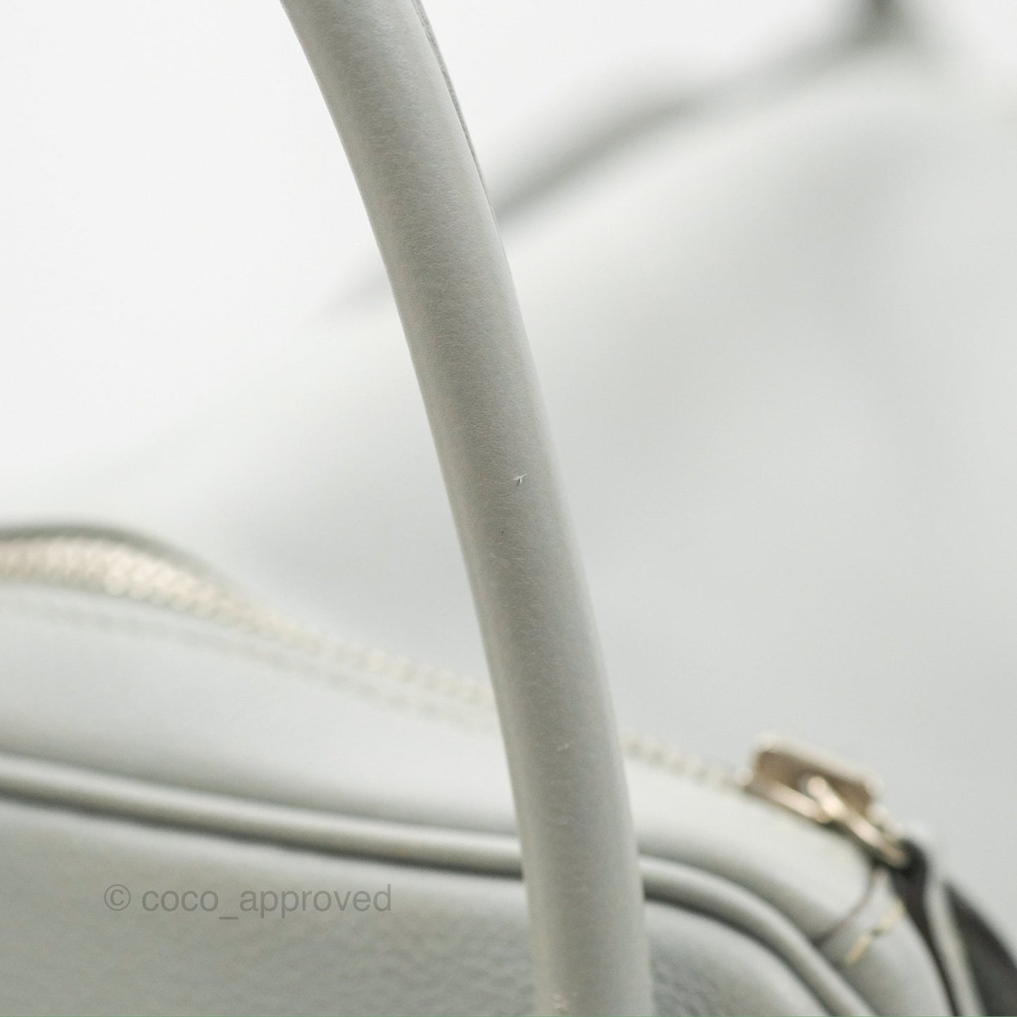 Hermès Lindy 30 Bleu Glacier Evercolor Palladium Hardware