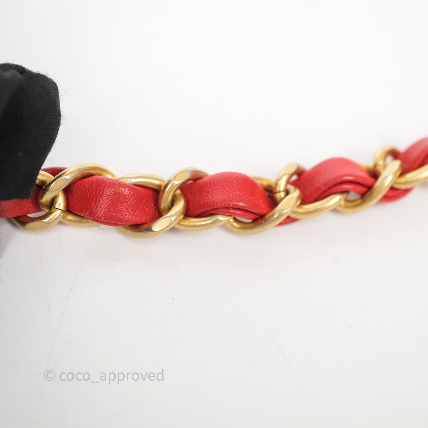 Chanel Infinity Camera Case Red Goatskin Aged Gold Hardware