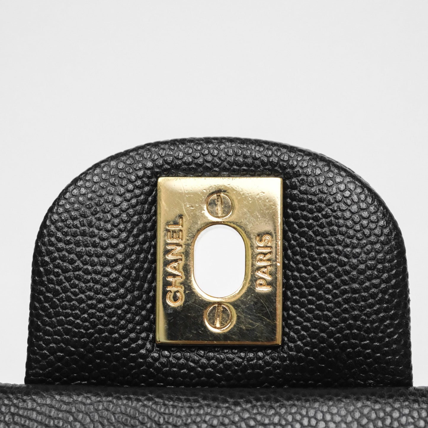 Chanel Mini Rectangular Quilted Black Caviar Gold Hardware