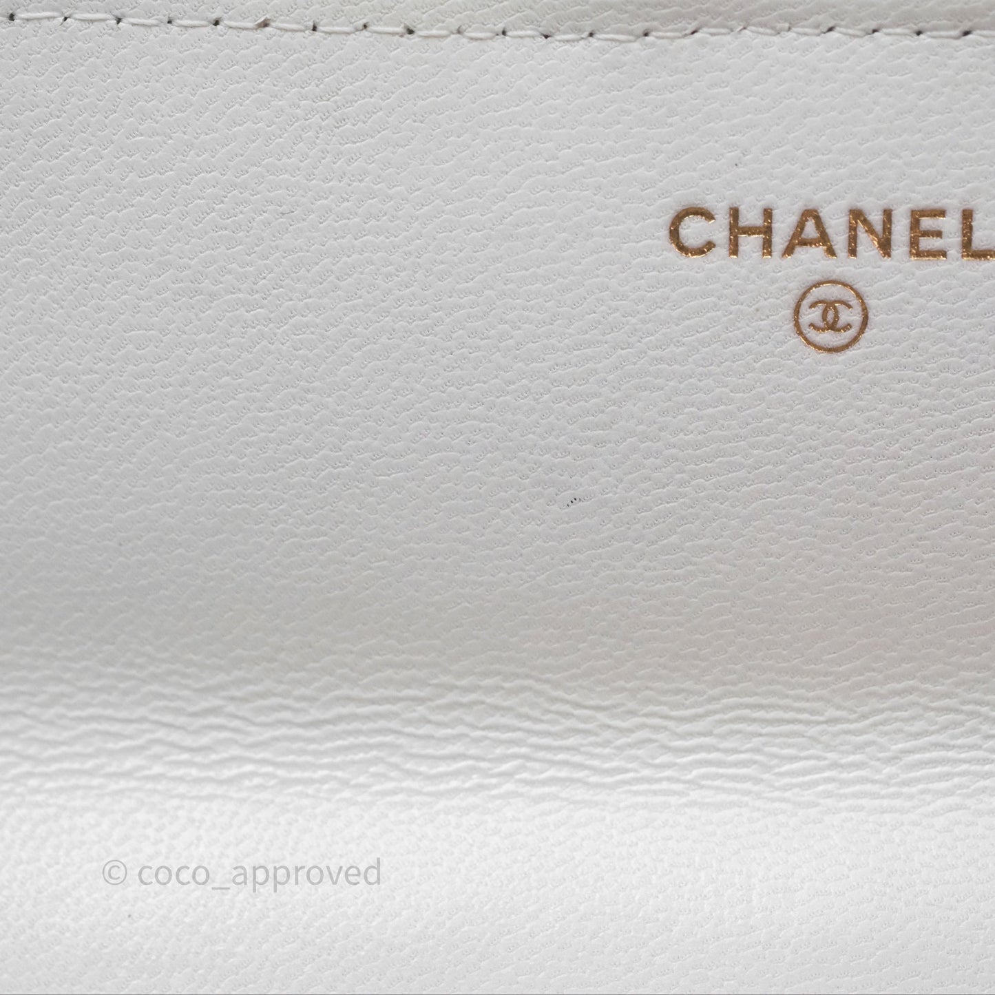 Chanel Quilted Mini Chic Pearls Flap Wallet On Chain WOC White Goatskin Aged Gold Hardware