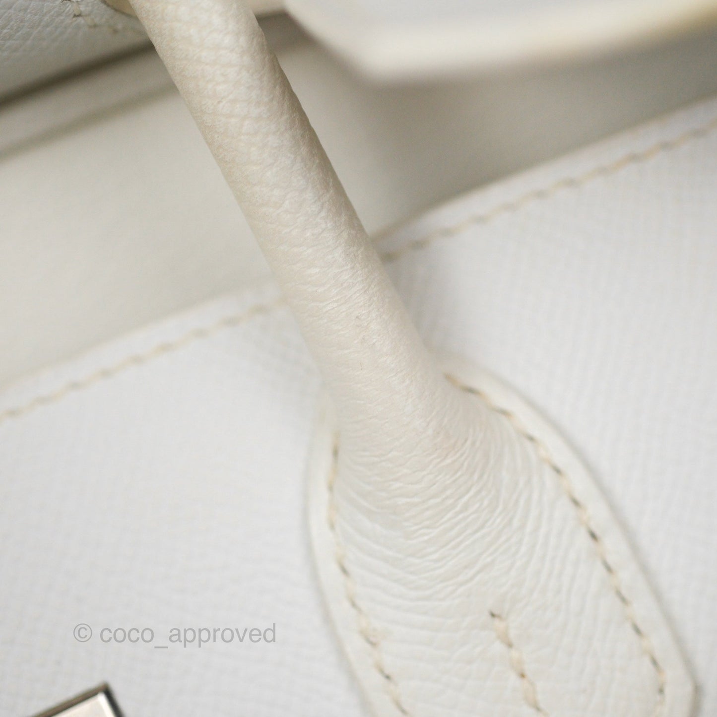 Hermès Birkin 30 Retourne White Epsom Palladium Hardware