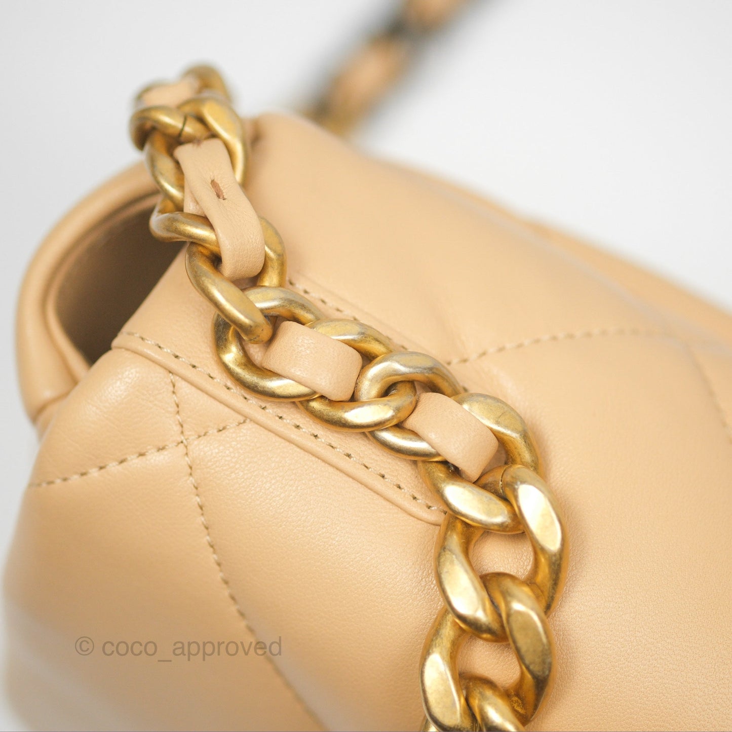 Chanel 19 Small Beige Mixed Hardware 22C