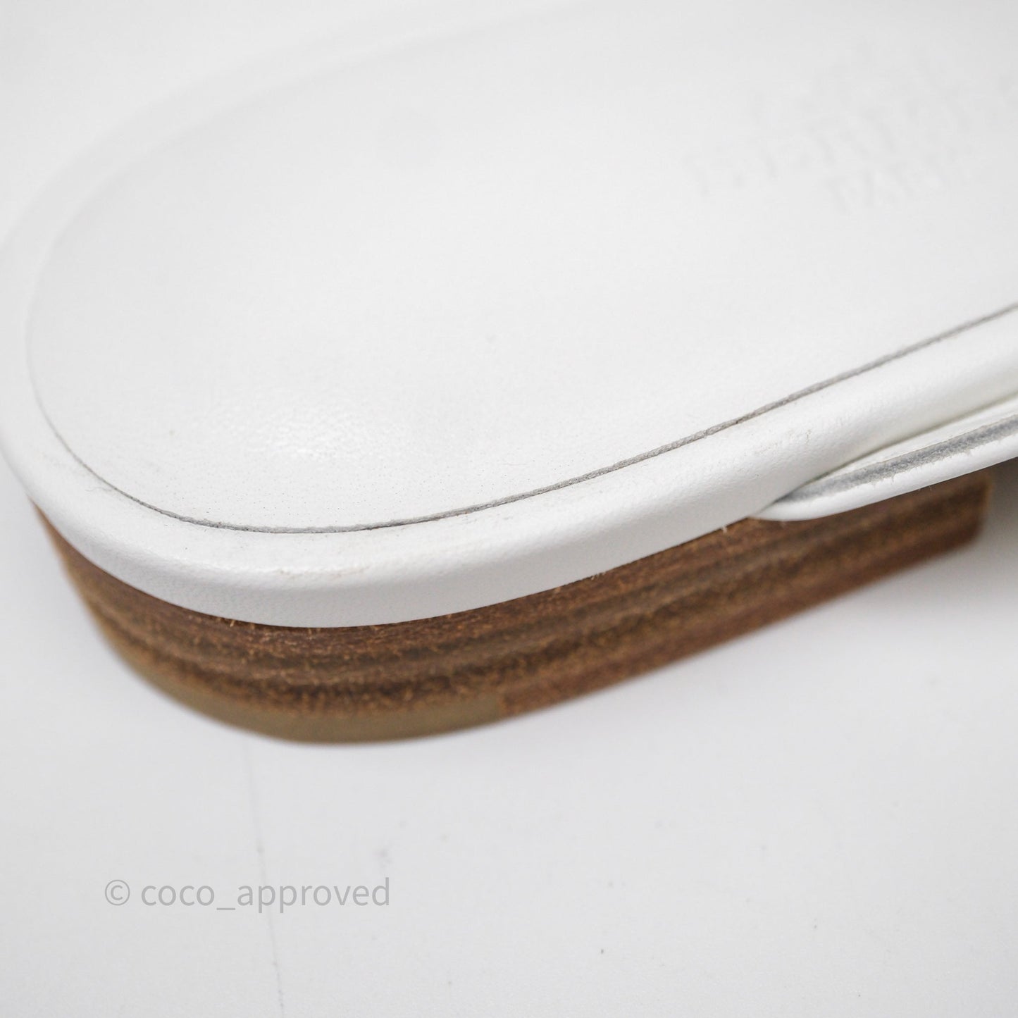 Hermès Oz Velvet Mules White Calfskin Gold Hardware Size 36.5
