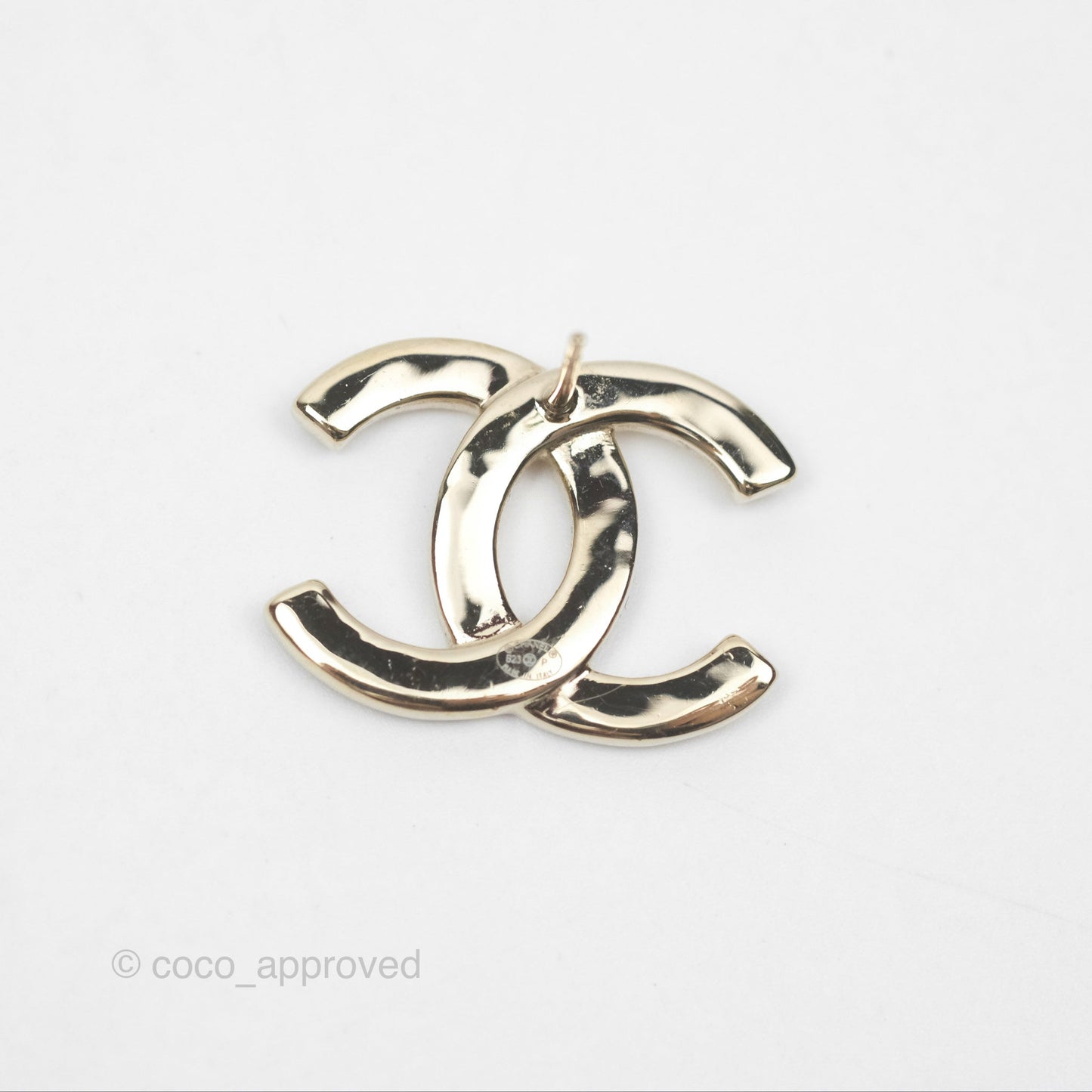 Chanel CC Half Crystal Earrings Gold Tone 23P