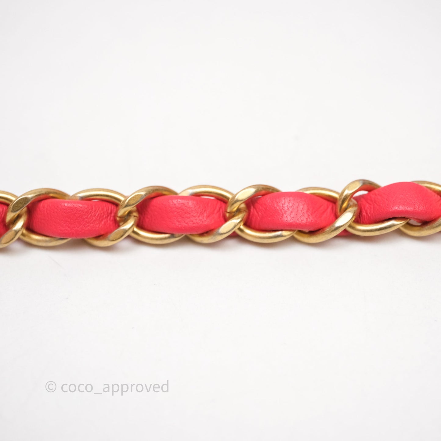 Chanel Mini Square Quilted Red Lambskin Aged Gold Hardware